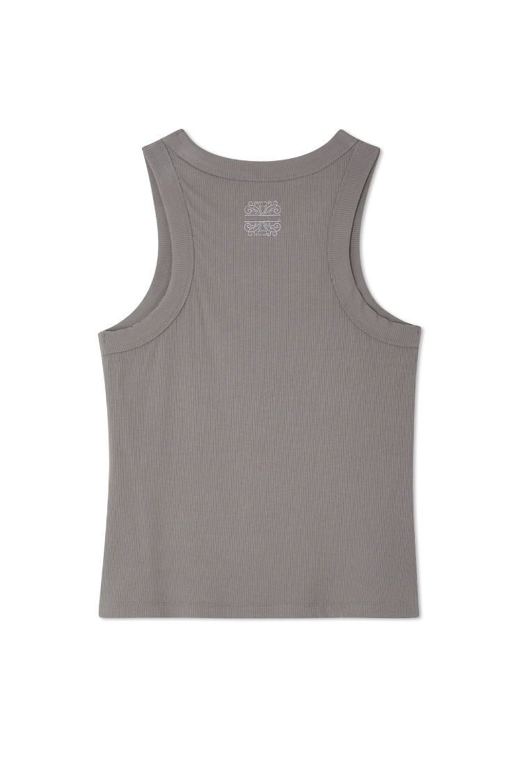 Grey Rib Tank Top、mySite、solidvoid