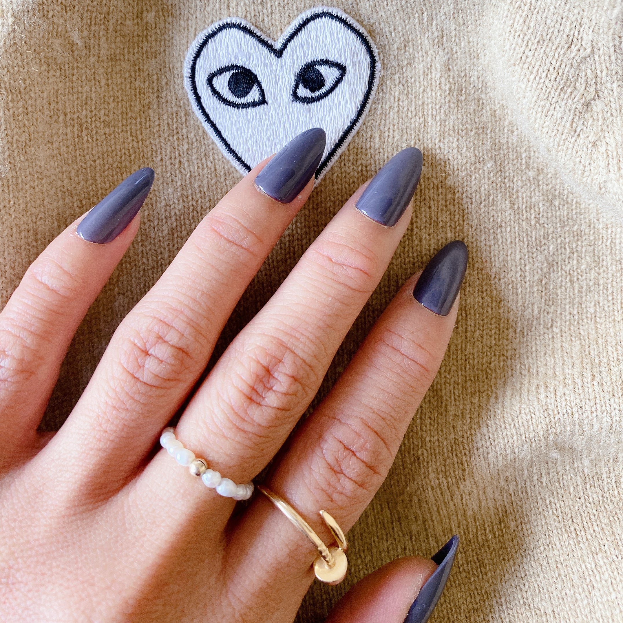 100% Chance - Press-On | Long | Almond、mySite、solidvoid