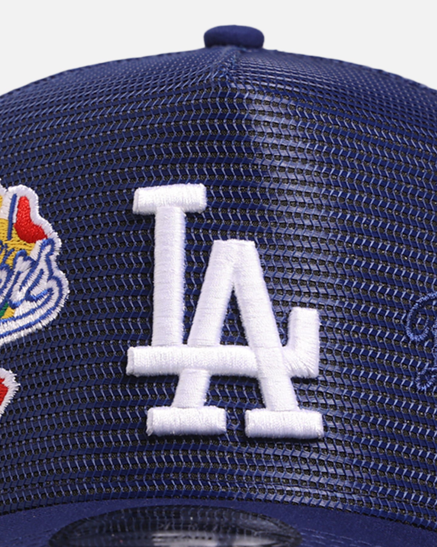 New Era Los Angeles Dodgers 'Mesh Crown All Over Logos' 9FORTY A-Frame Snapback Official Team Colour、mySite、zt4zffjzw