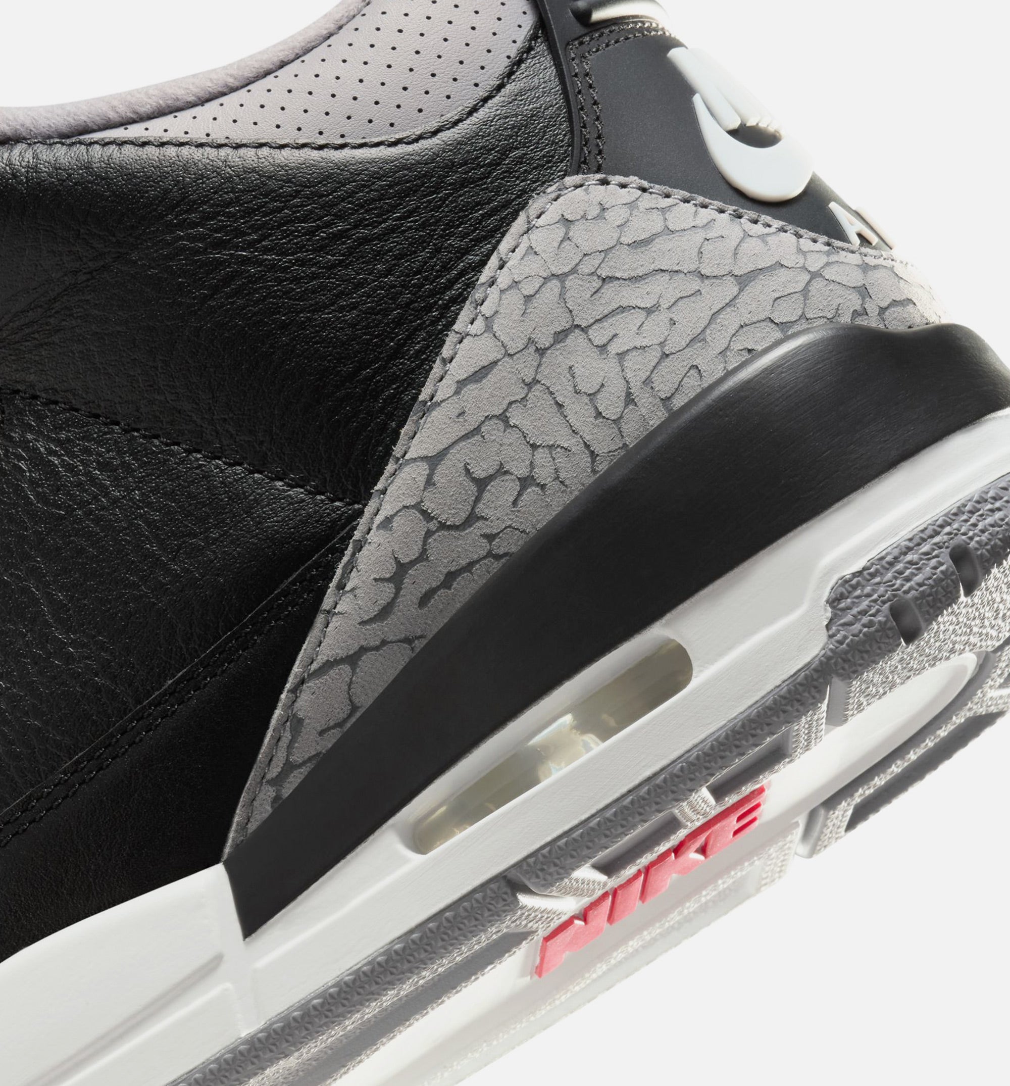 Air Jordan 3 Retro Black Cement Mens Lifestyle Shoe - Black/Fire Red/Cement Grey/Summit White、mySite、dreamappss