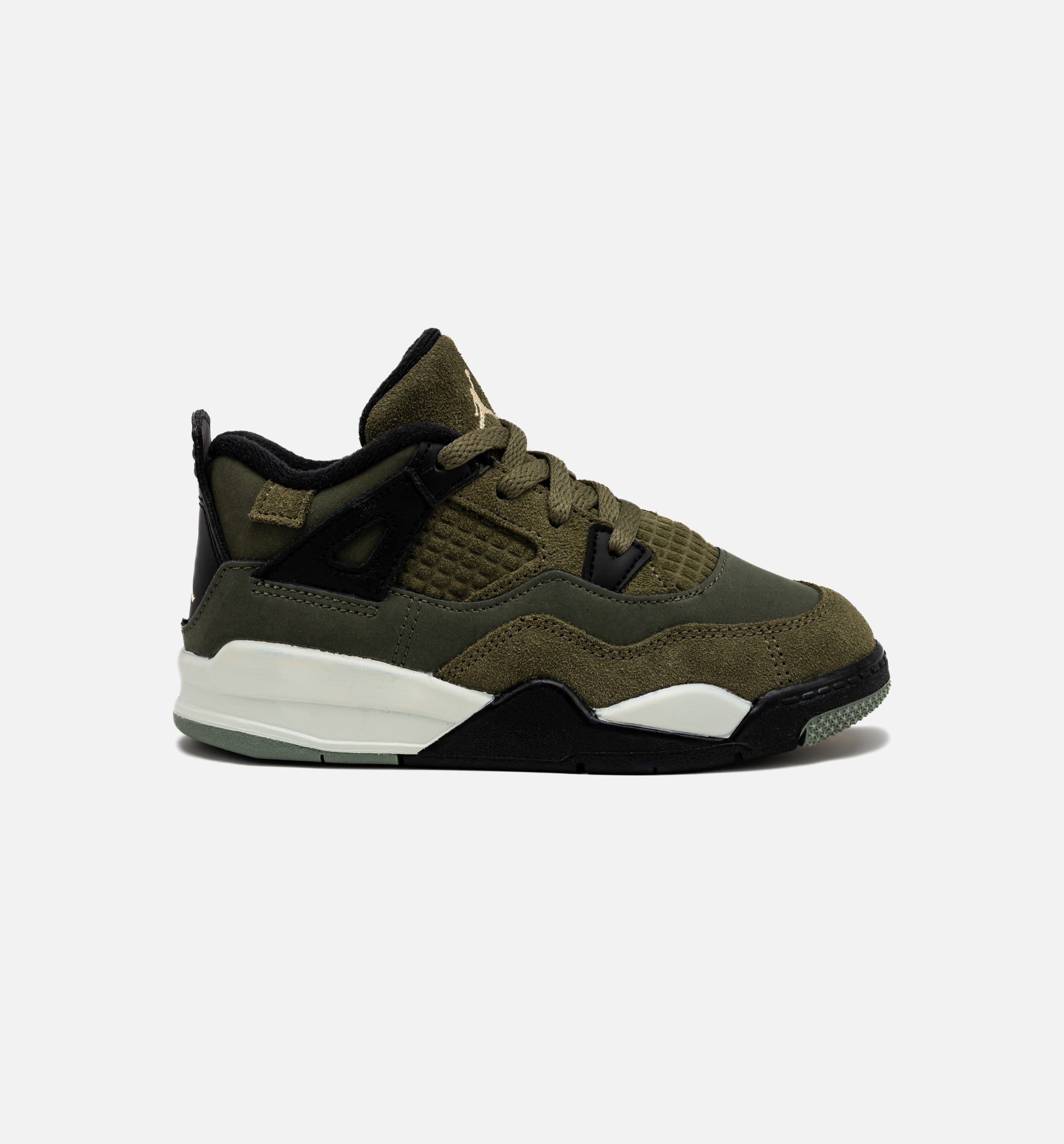 Air Jordan 4 Retro Craft Olive Infant Toddler Lifestyle Shoe - Medium Olive/Black、mySite、dreamappss