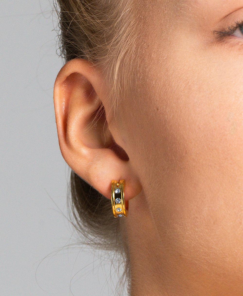 Eevi Creole Blue 18ct Gold Plated、mySite、botmansion