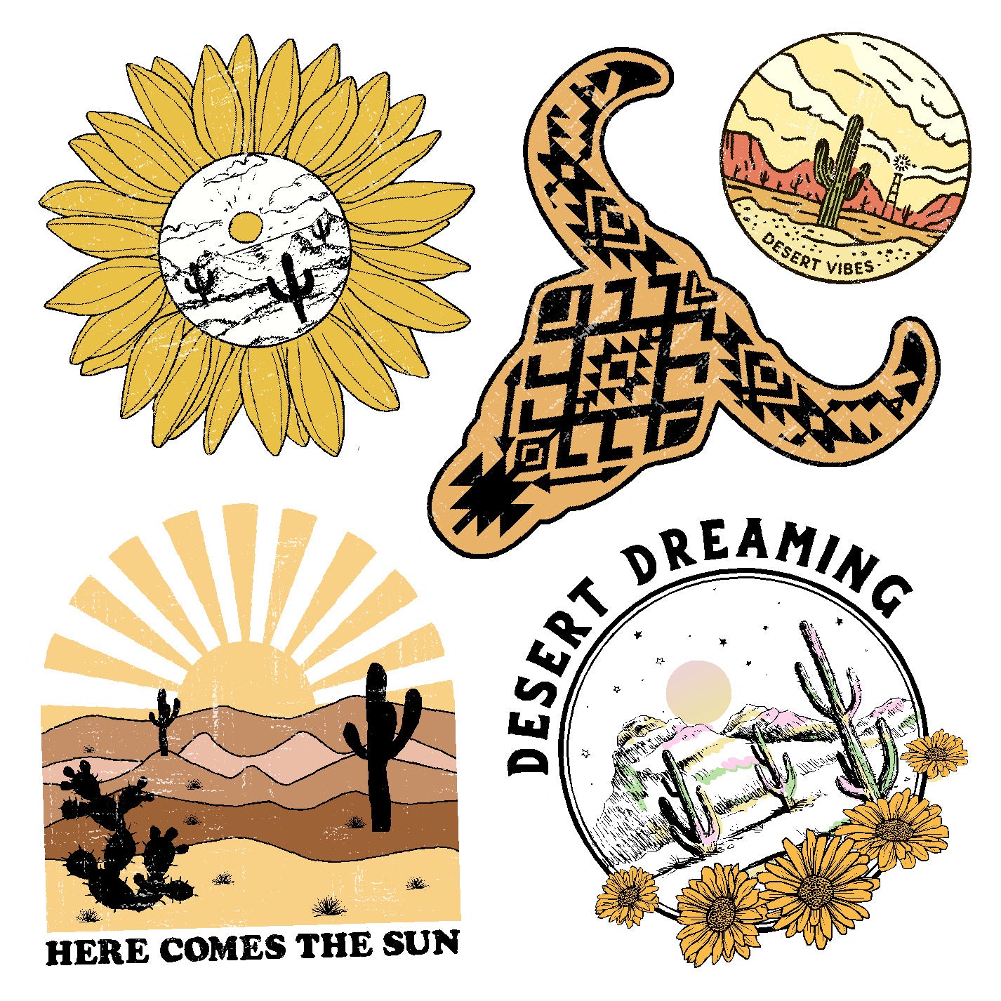  Desert Dreaming Vinyl Sticker Decal Set、mySite、ghnorth