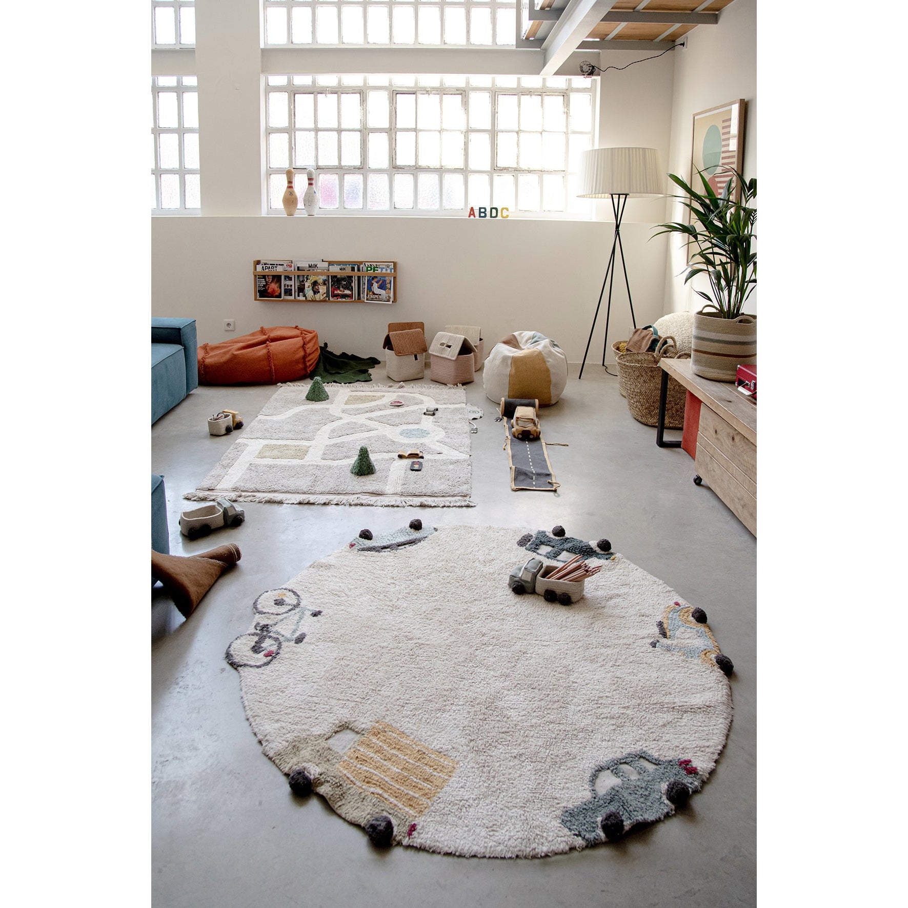 Eco-City Wheels Washable Round Area Rug、mySite、gigharbornorthrealestate
