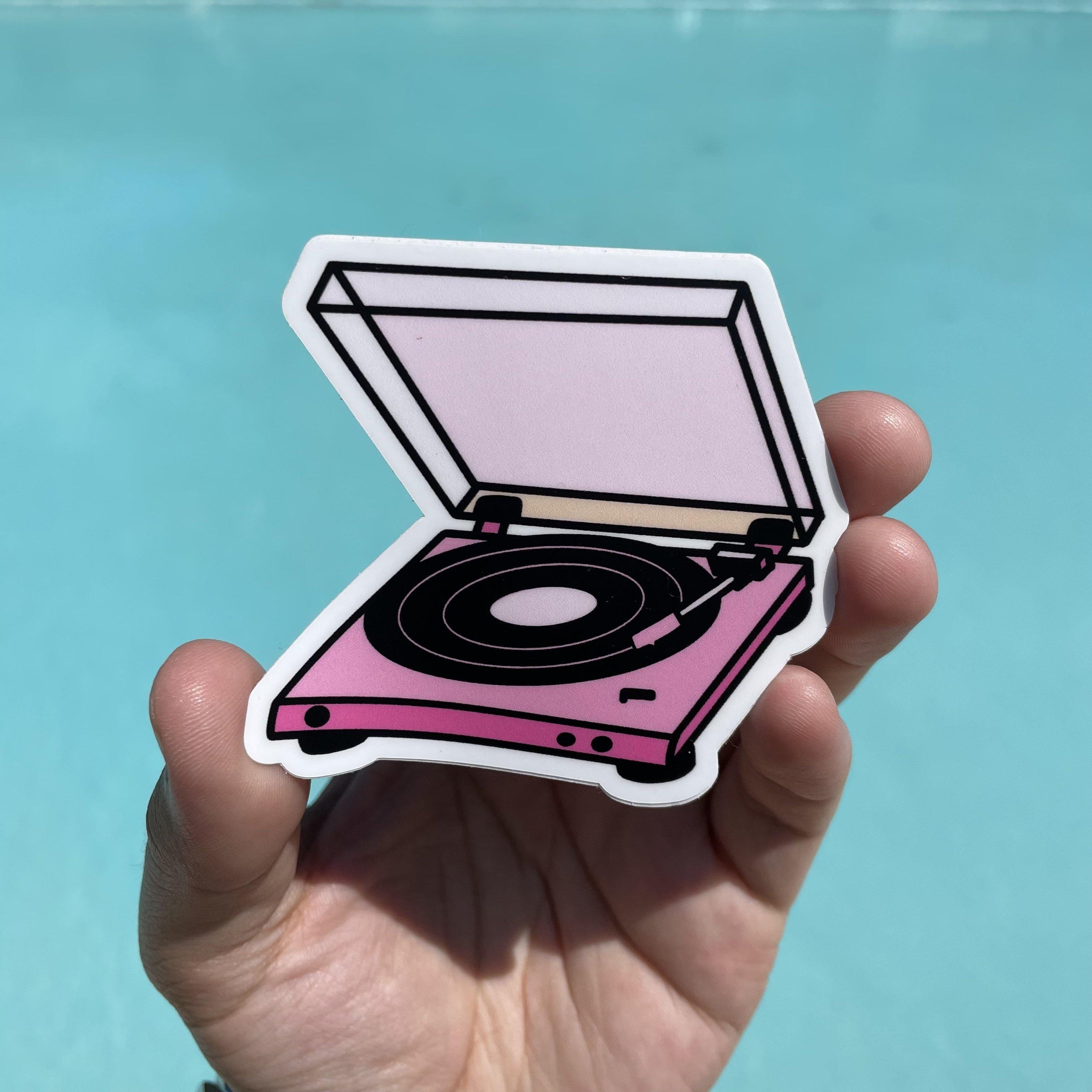  Pink Record Player Aesthetic Sticker、mySite、elrpsem3k