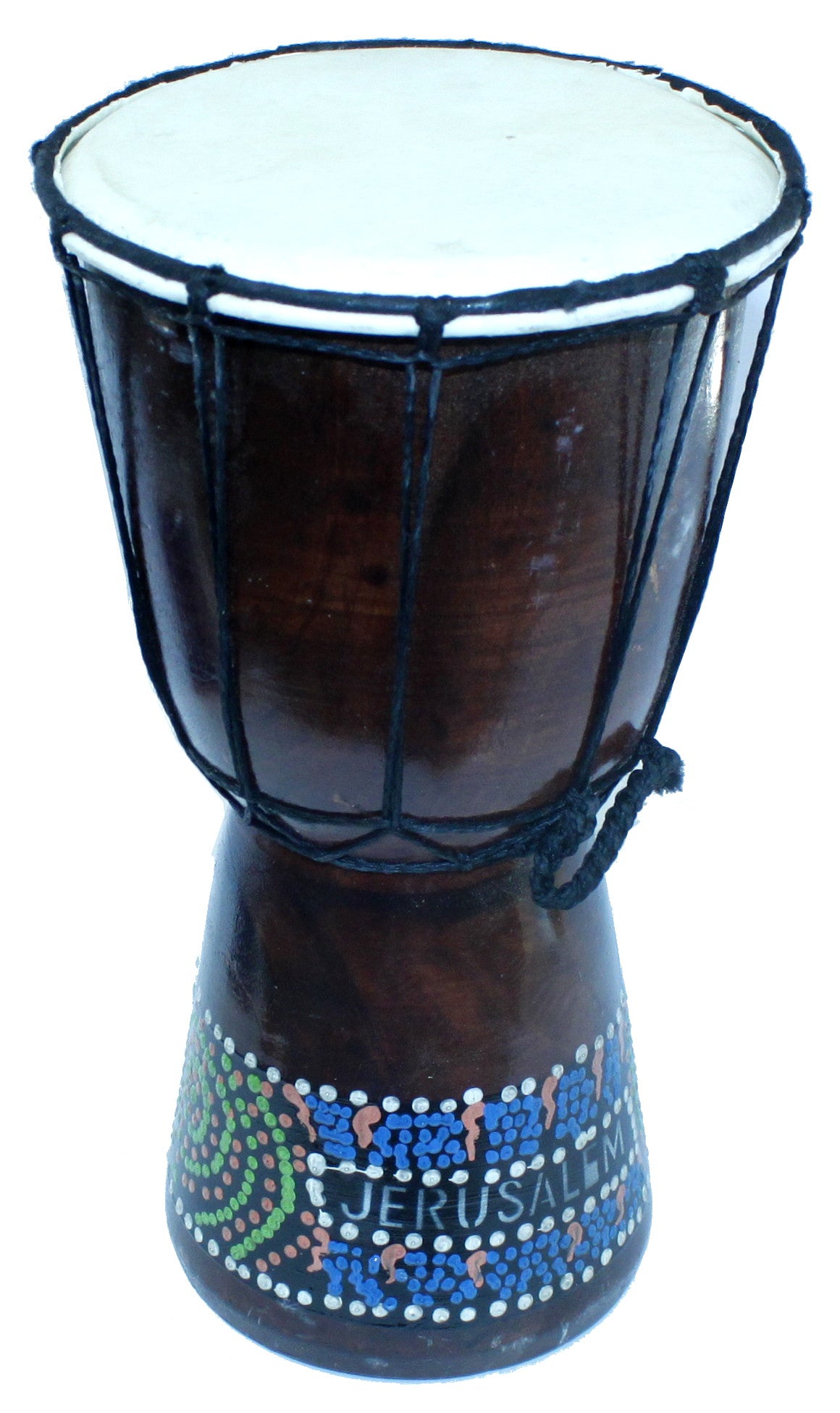  Djembe or Jembe Drum With nature and Animals carving from Jerusalem - Medium size (25 cm or 10 Inches high) by Holy Land Market、mySite、elrpsem3k