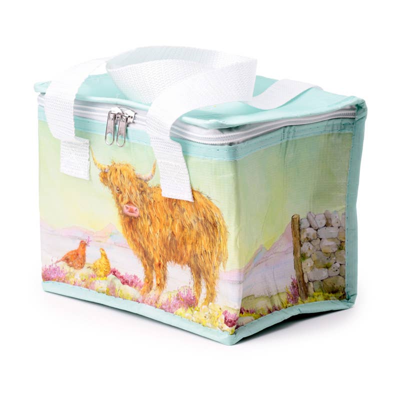 Highland Coo Cow Recycled RPET Eco Friendly Lunch Bag - Jan Pashley、mySite、g9winljtr