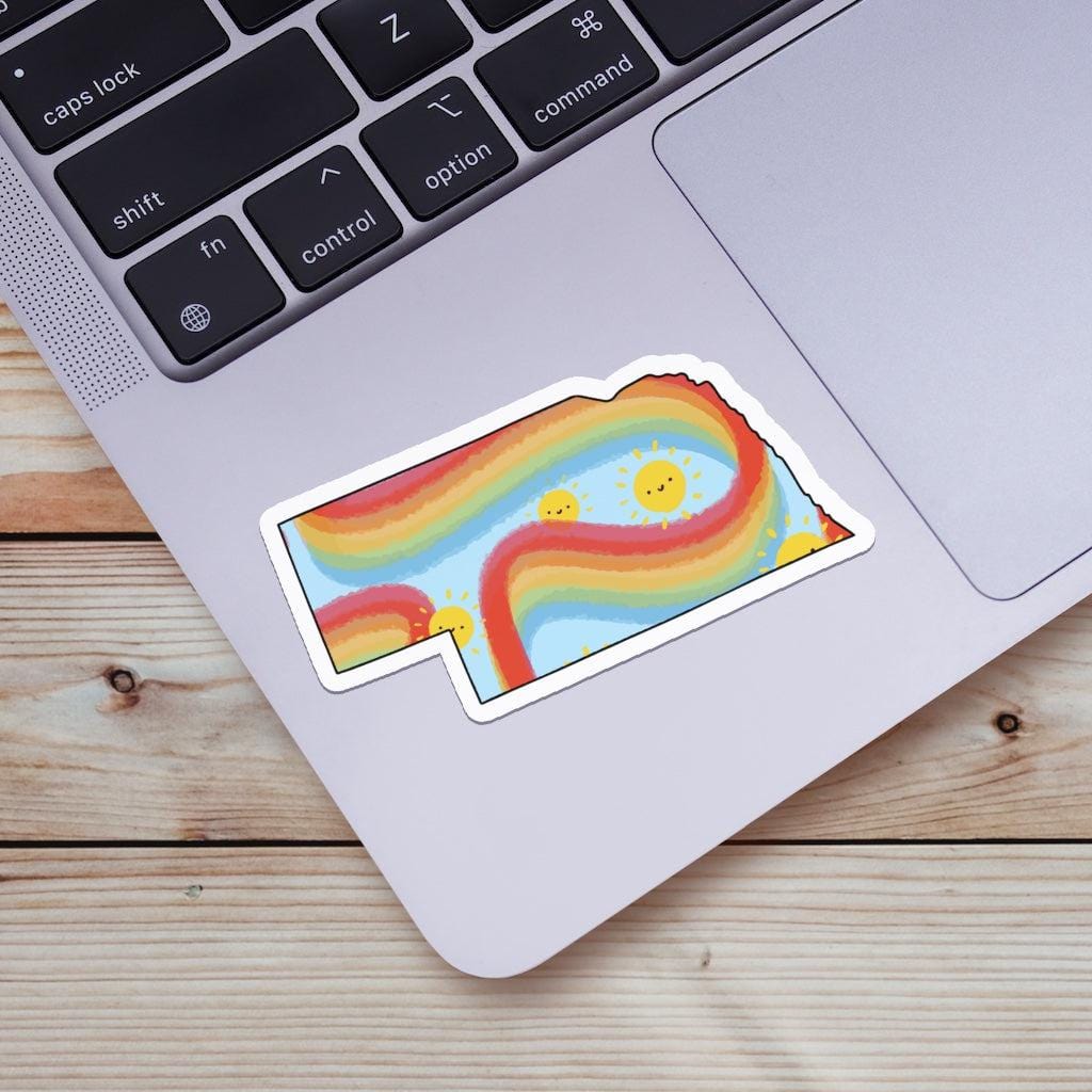  Nebraska Rainbow Fun Sticker、mySite、ghnorth