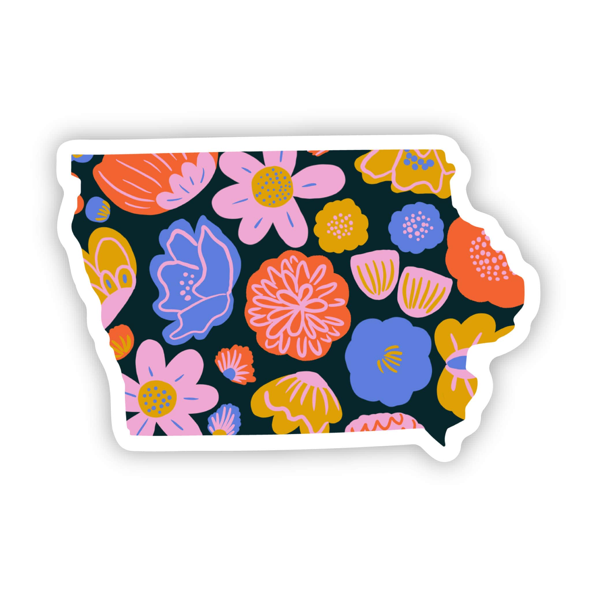  Iowa Sticker - Colorful Flower、mySite、elrpsem3k