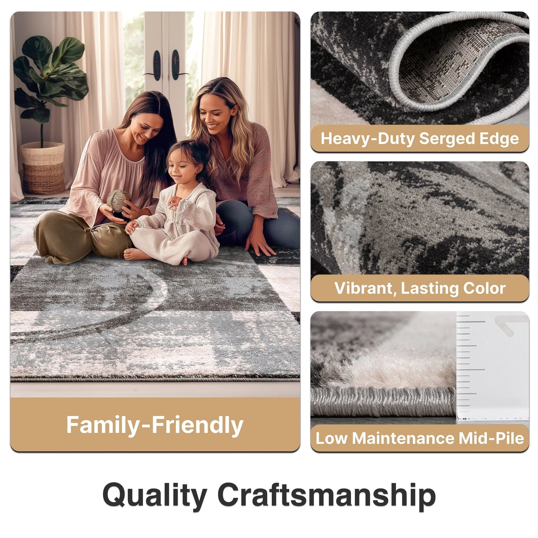 Shai Modern Geometric Grey Green Rug、mySite、gigharbornorthrealestate