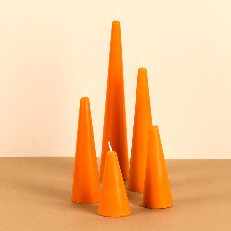 Soy Wax Scented Candle | Vanilla & Bergamot | Sunset Orange | Set of 5、mySite、camillekostekn