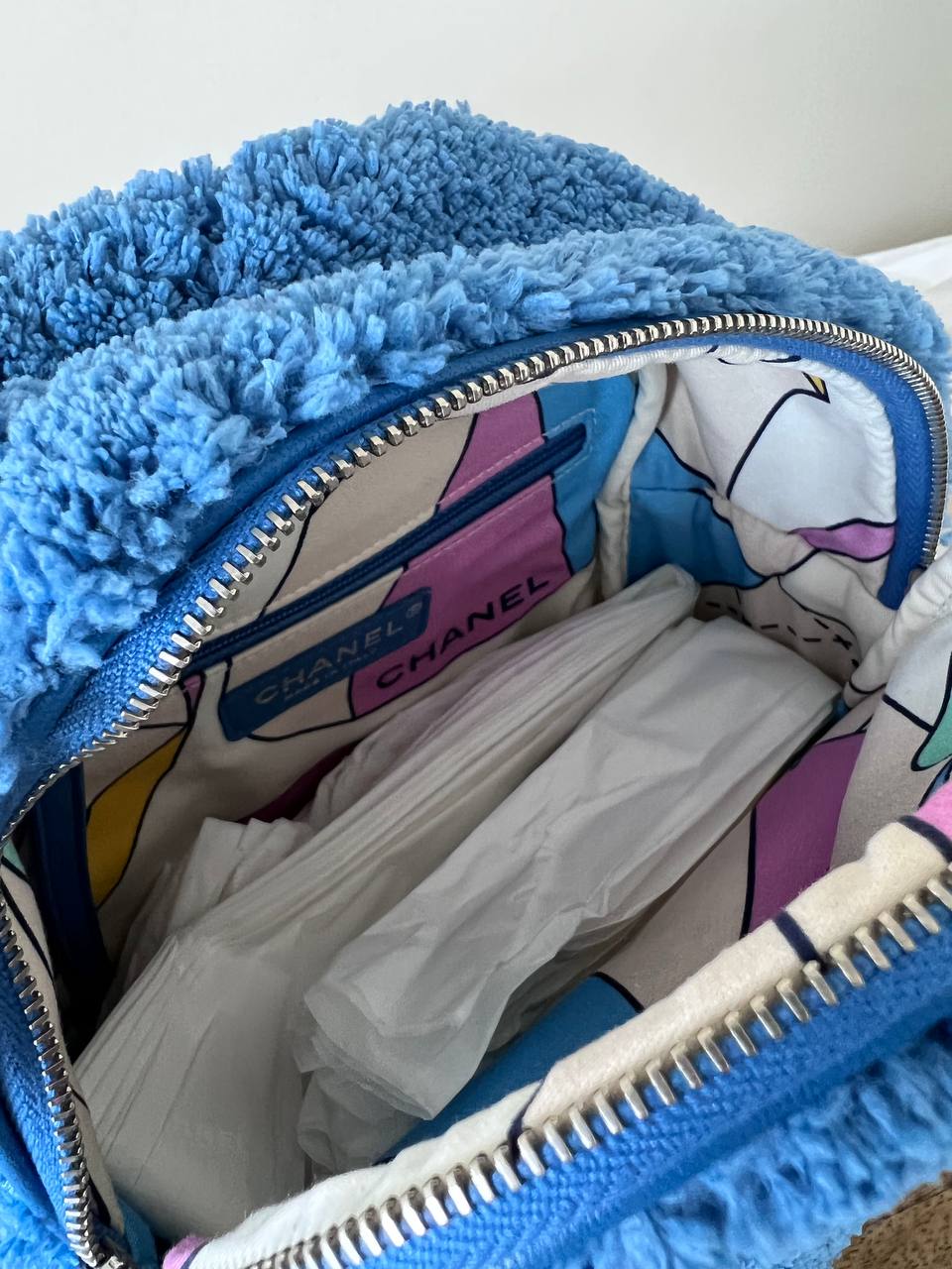 Chanel Blue Teddy Logo Backpack、mySite、garminoutage.com