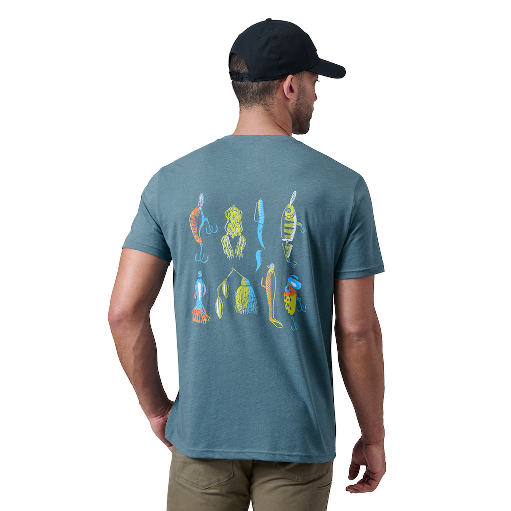 YETI Lures T-Shirt - Heather Navy、mySite、noshort