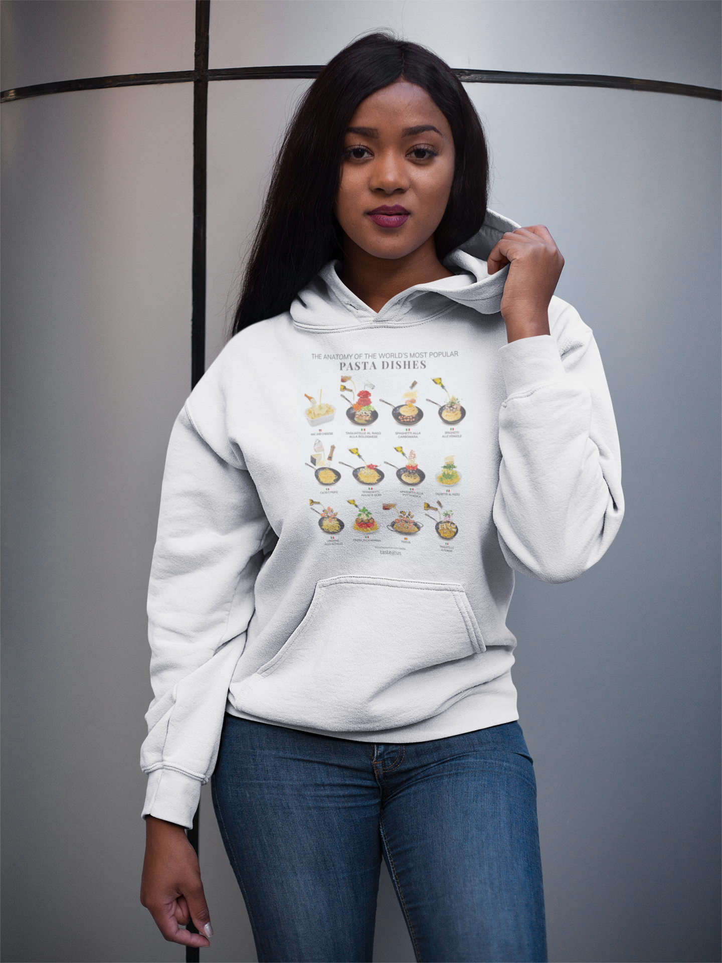 The Anatomy of The World's Most Popular Pasta Dishes Unisex Hoodie、mySite、camillekostekn
