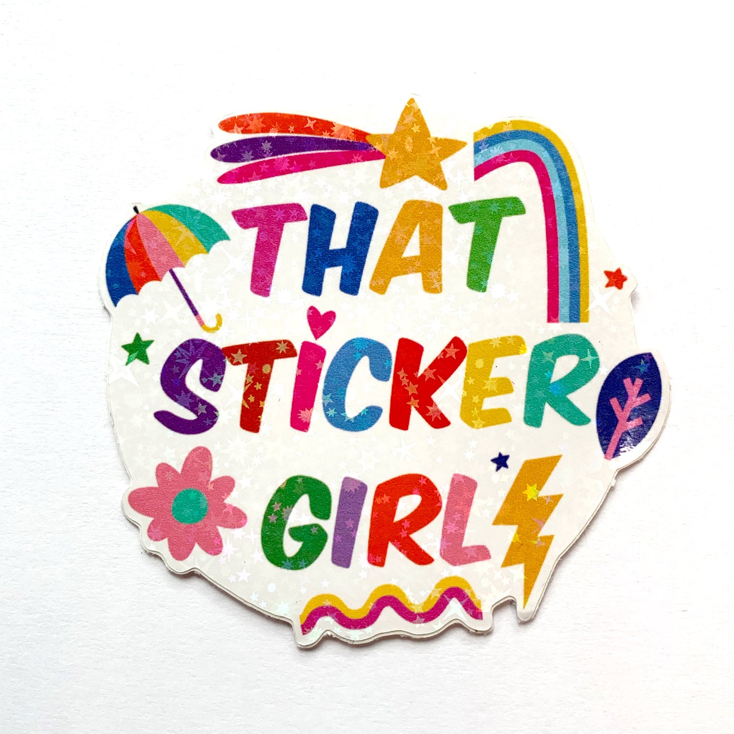  That Sticker Girl Hologram Sticker Flake、mySite、ghnorth