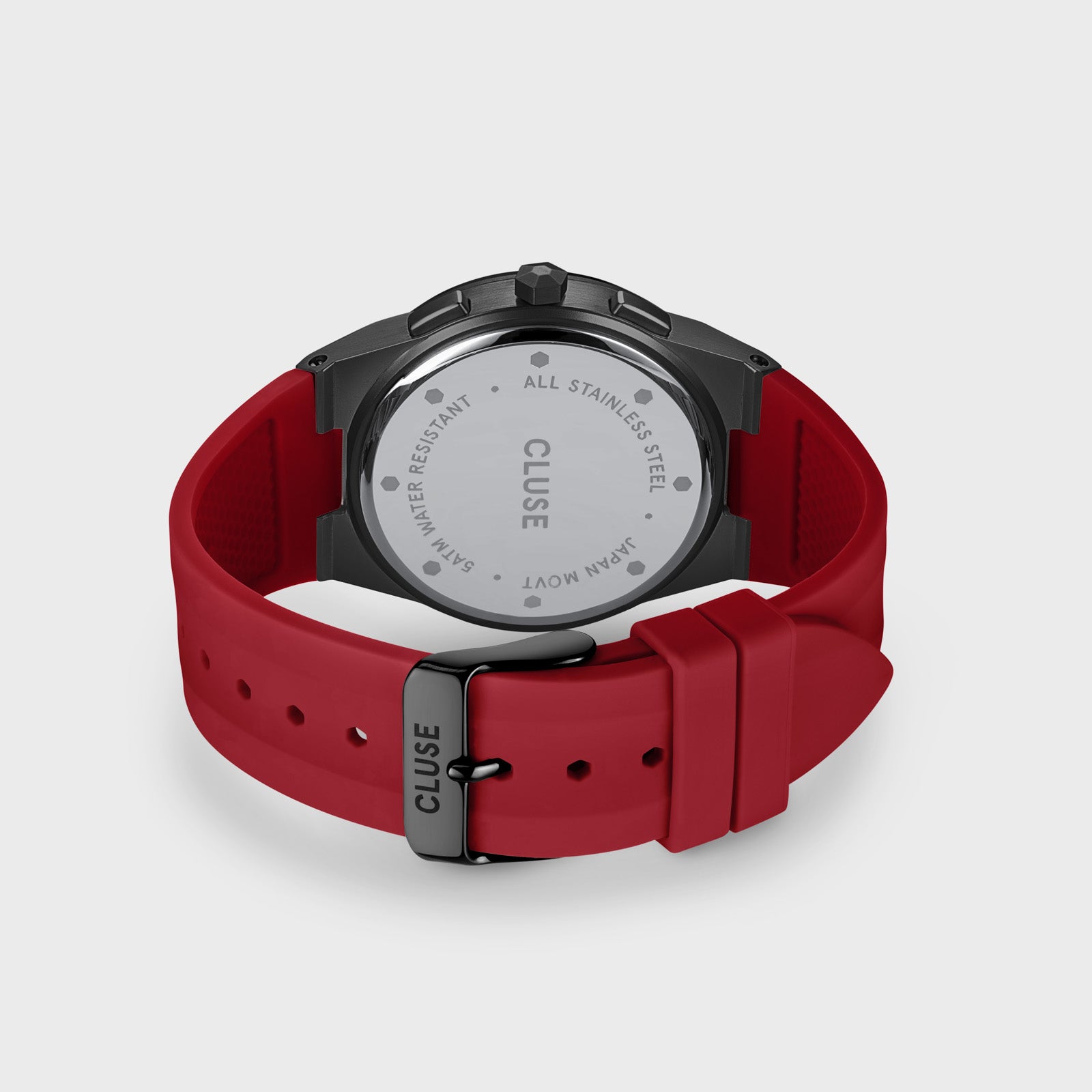 Vigoureux Chrono Watch Silicone Red, Black Colour、mySite、botmansion