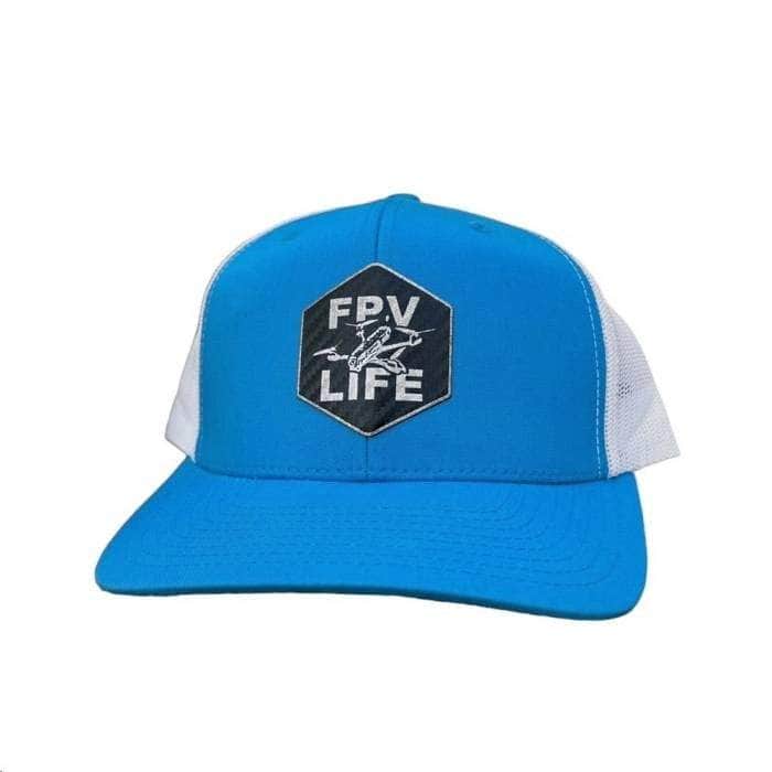  FPV LIFE Retro Trucker Hat - Turquoise/White、mySite、merchandisen