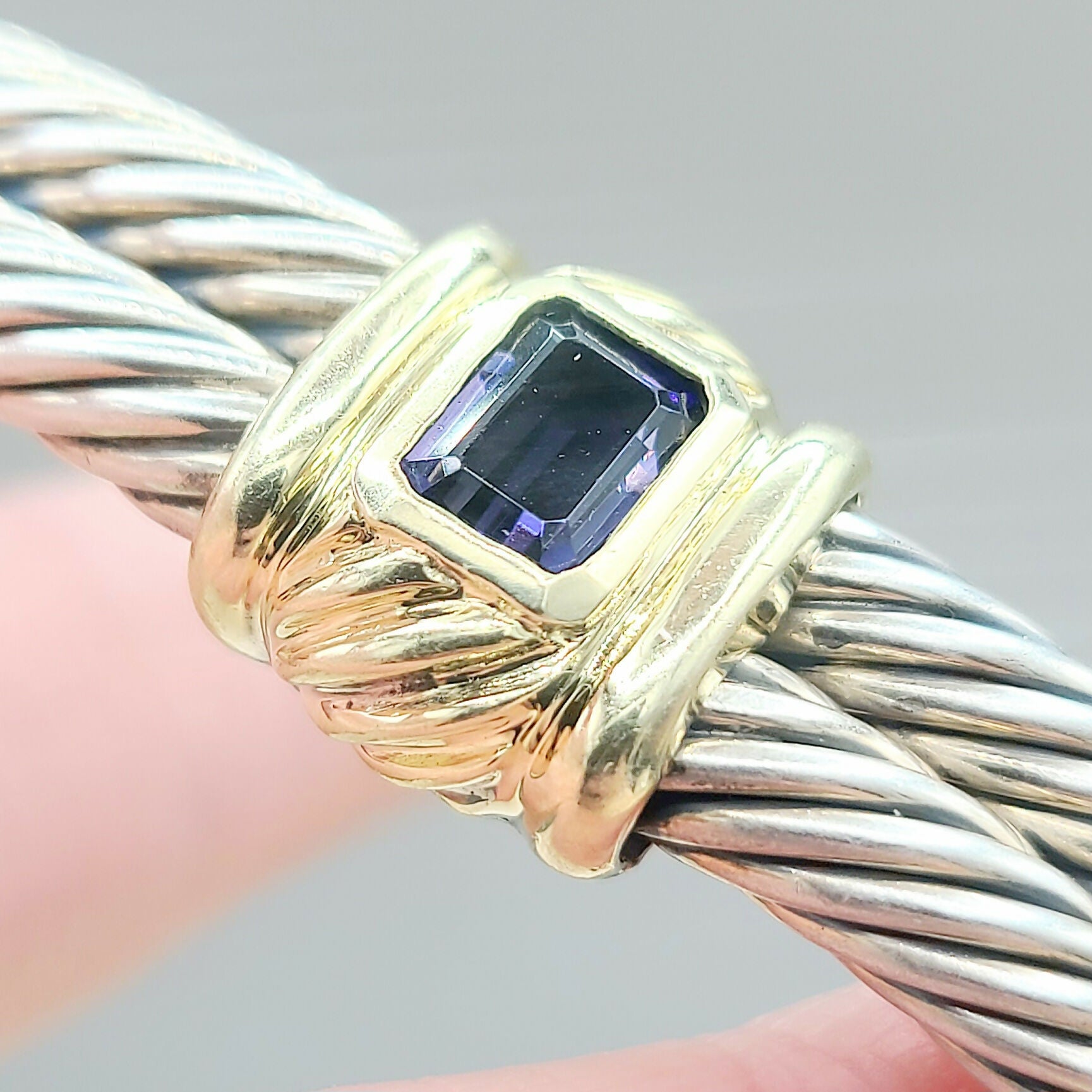 David Yurman Double Cable Renaissance Bracelet Iolite & Gold、mySite、hinf8tx79