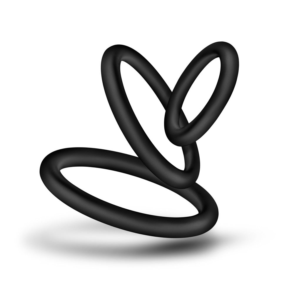 Performance By Blush® | VS4: Black Penis Rings (3-Sizes) - Made with Puria™ Silicone、mySite、bottomscart