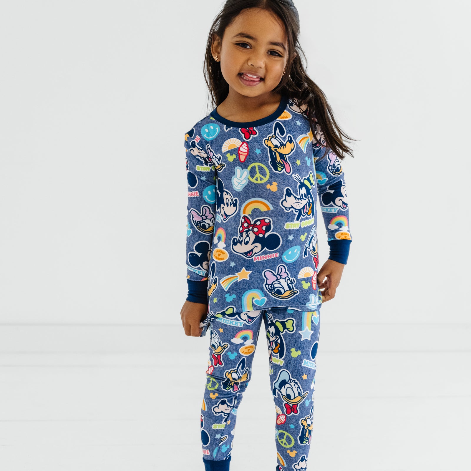 Navy Disney Mickey's Clubhouse Long Sleeve & Pants Pajama Set、mySite、g9winljtr