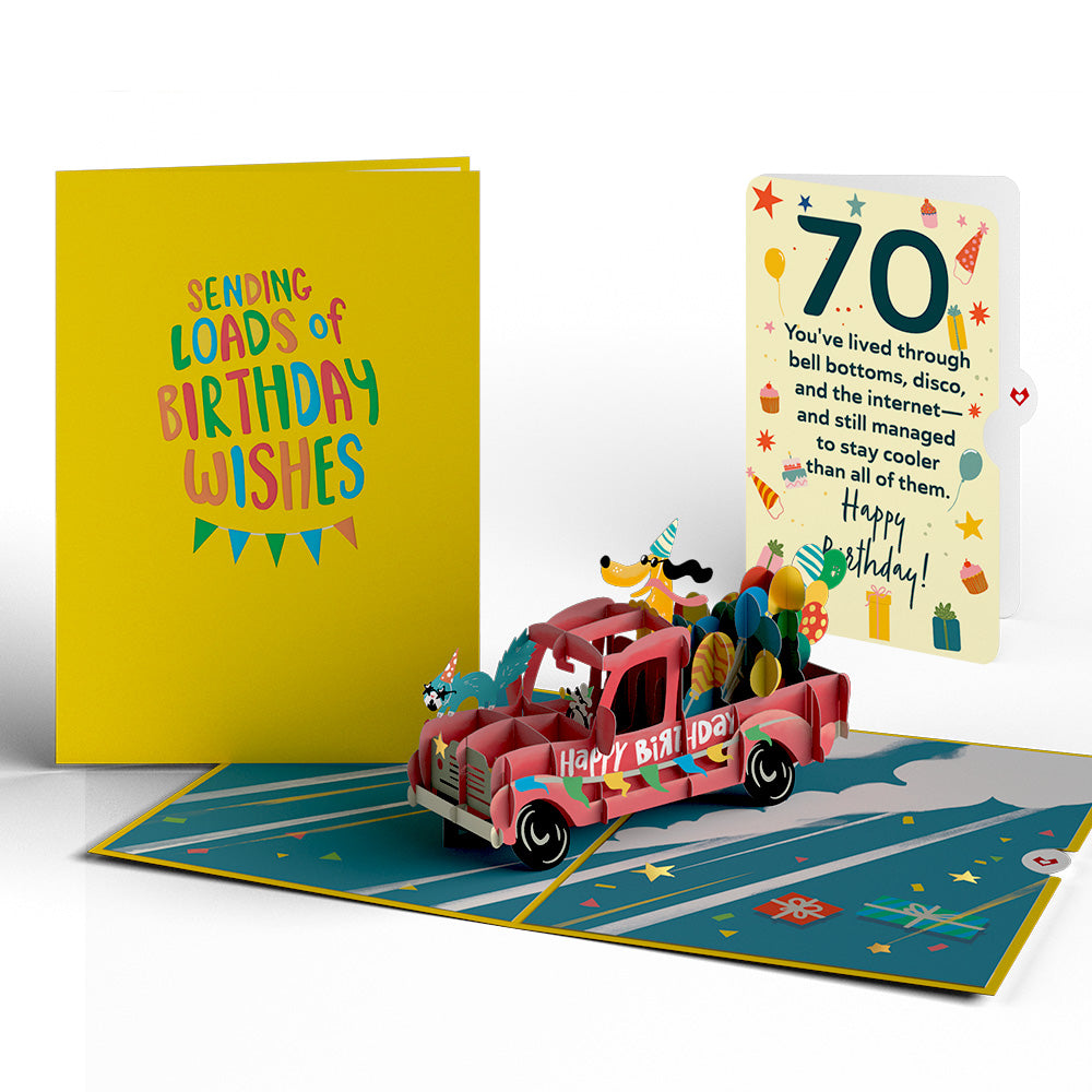 70th Birthday Truck Pop-Up Card and Sentiment Set、mySite、solidvoid