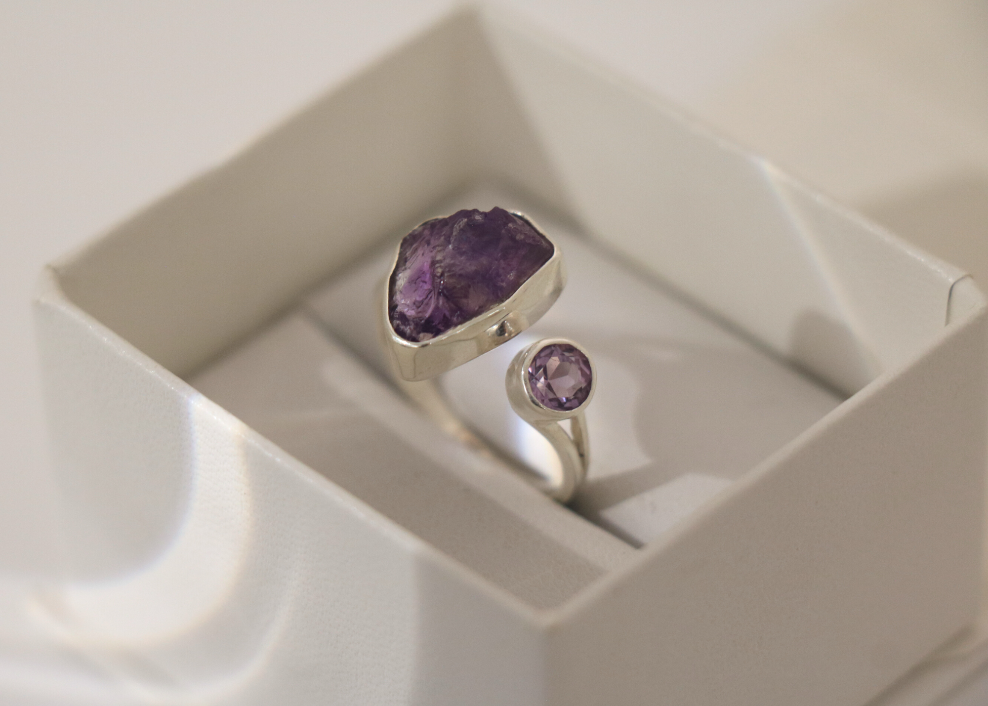Raw and Polished Amethyst Ring (Sterling Silver)、mySite、topwebapps
