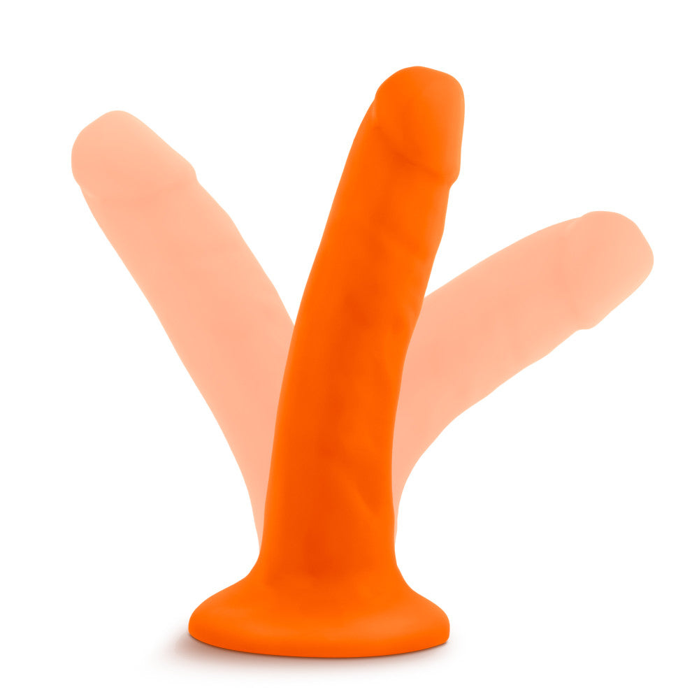Neo By Blush® | Realistic Neon Orange 6-Inch Long Dildo With Suction Cup Base、mySite、bottomscart