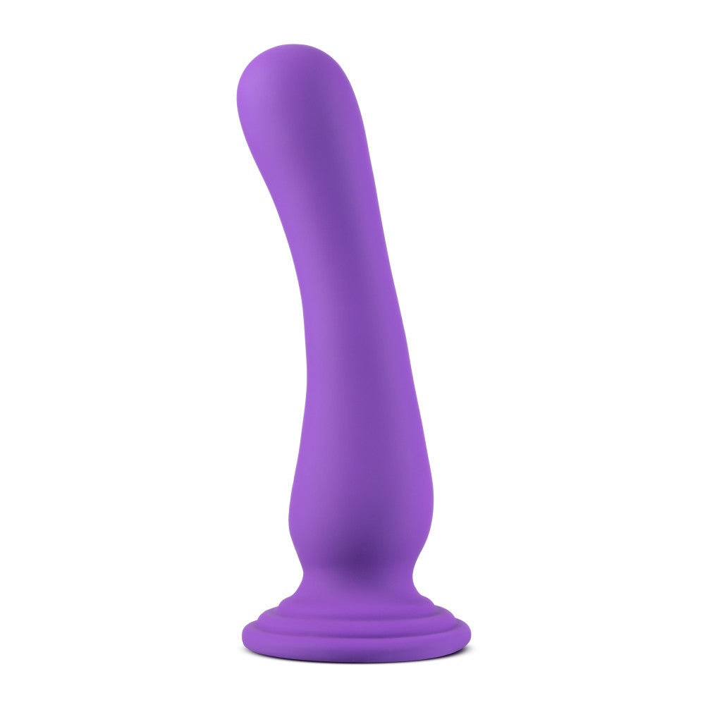 Impressions By Blush® | Ibiza Curved G-Spot Plum 7.75-Inch Long Rechargeable Vibrating Dildo With Suction Cup Base、mySite、bottomscart