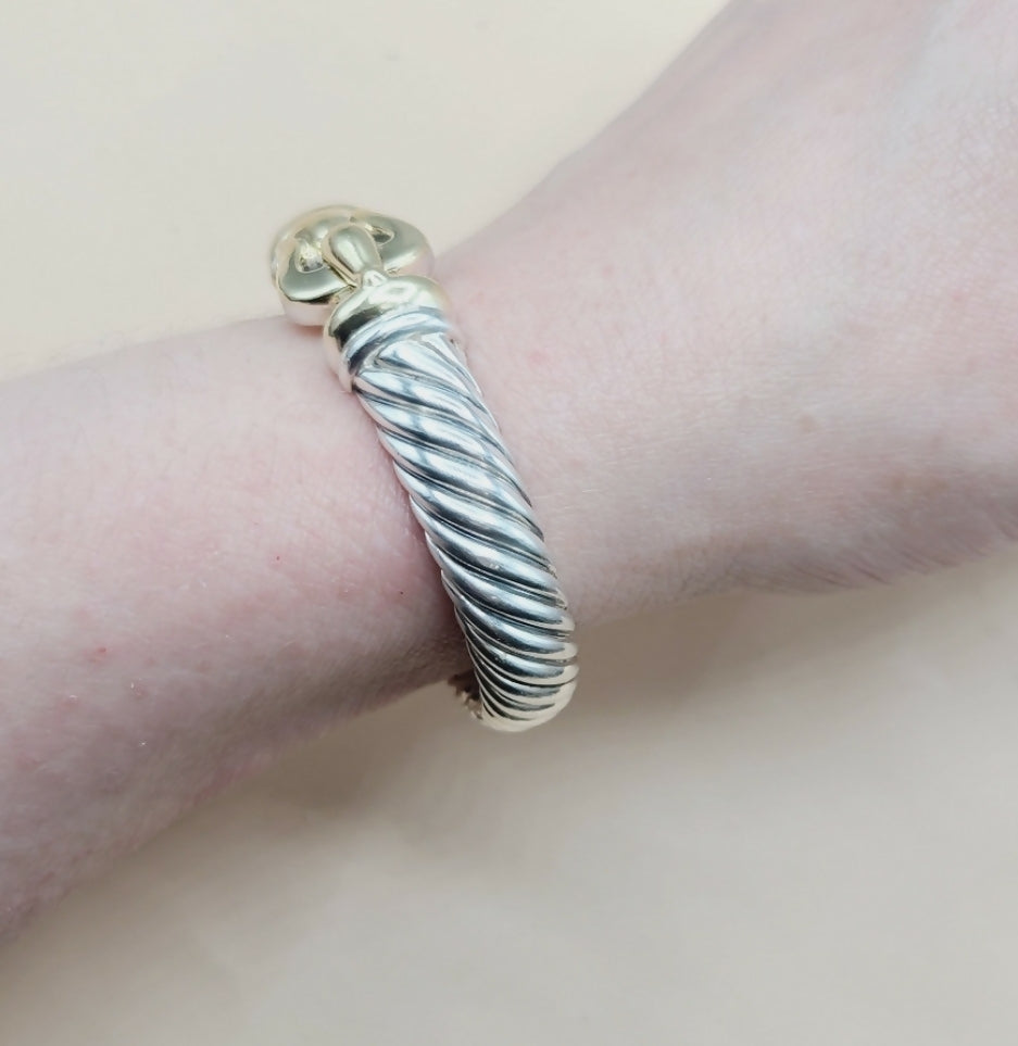 David Yurman Waverly Buckle Cable Bracelet 10mm Gold、mySite、hinf8tx79