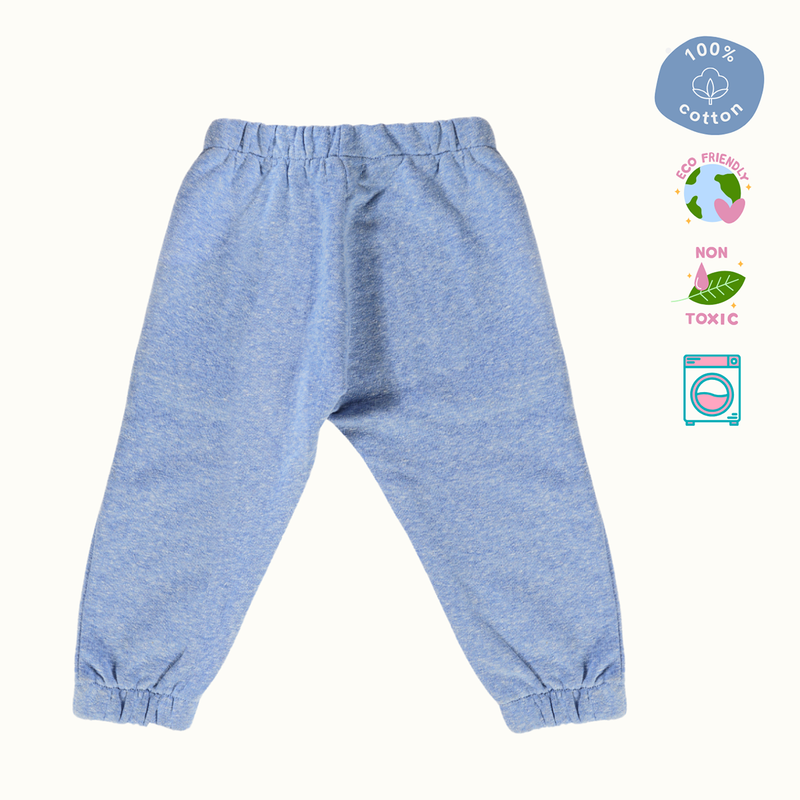 Cotton Terry Sweat Pants | Creme & Blue | Set of 2、mySite、camillekostekn