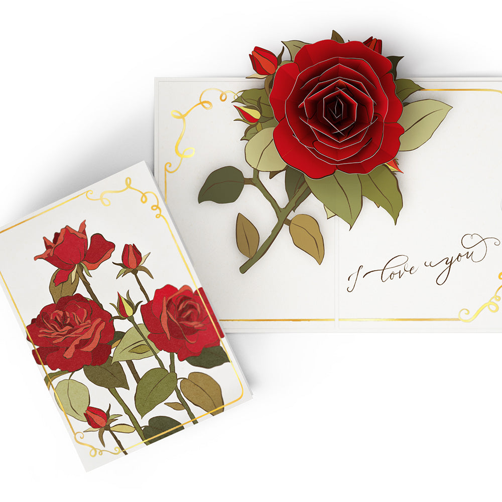 I Love You Roses Pop-Up Card & Bouquet Bundle、mySite、solidvoid