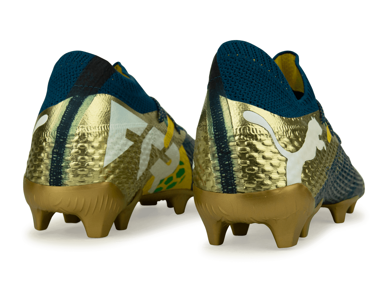 PUMA x Neymar JR Men's Future 7 Ultimate BNA FG/AG Blue/Yellow/Green Gold、mySite、noshort
