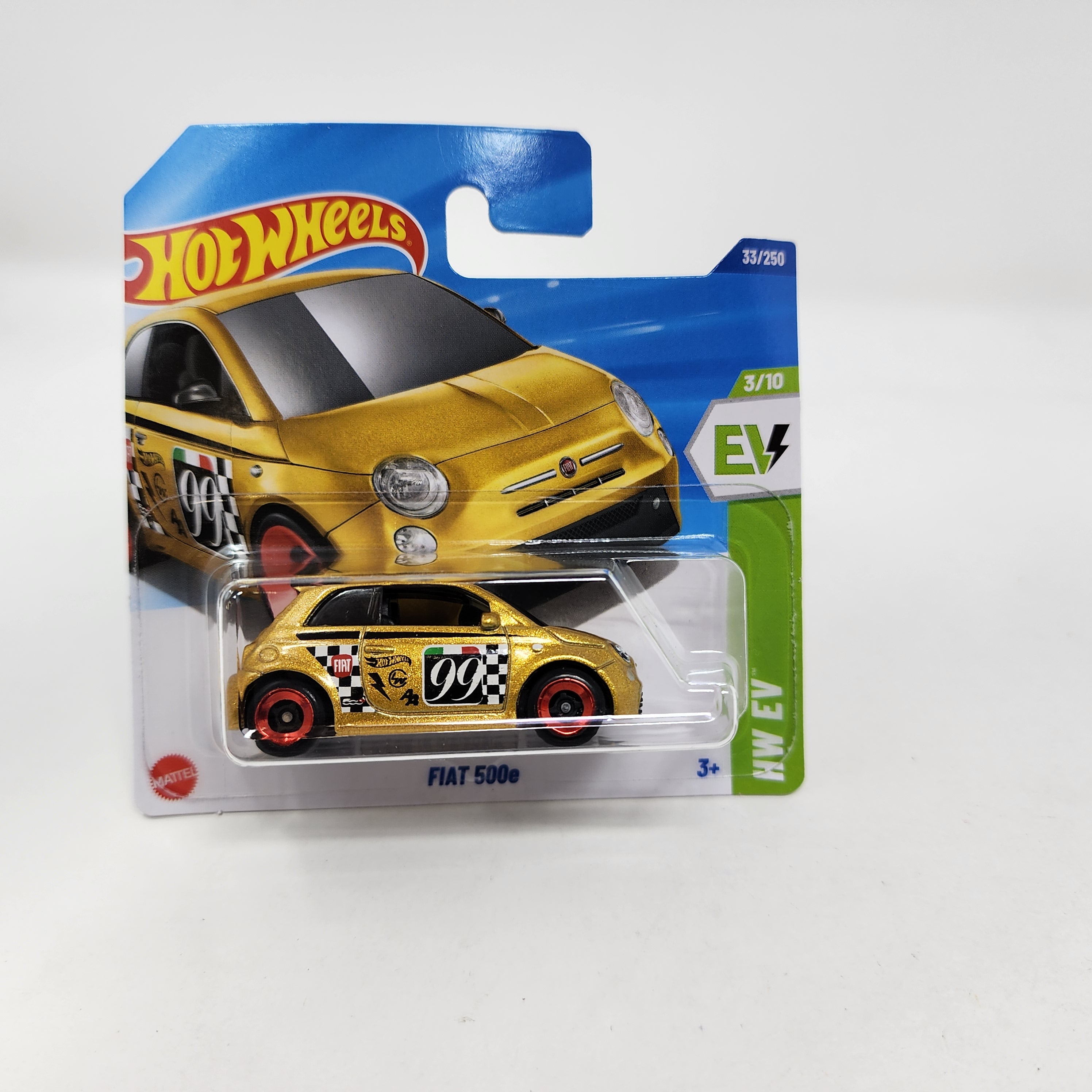 Fiat 500e #33 * Gold * 2025 Hot Wheels Short Card Case C、mySite、hgirdovlk
