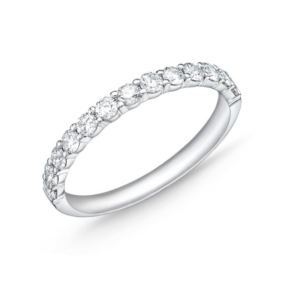 Memoire Petite Prong Half Round Diamond Band、mySite、hinf8tx79