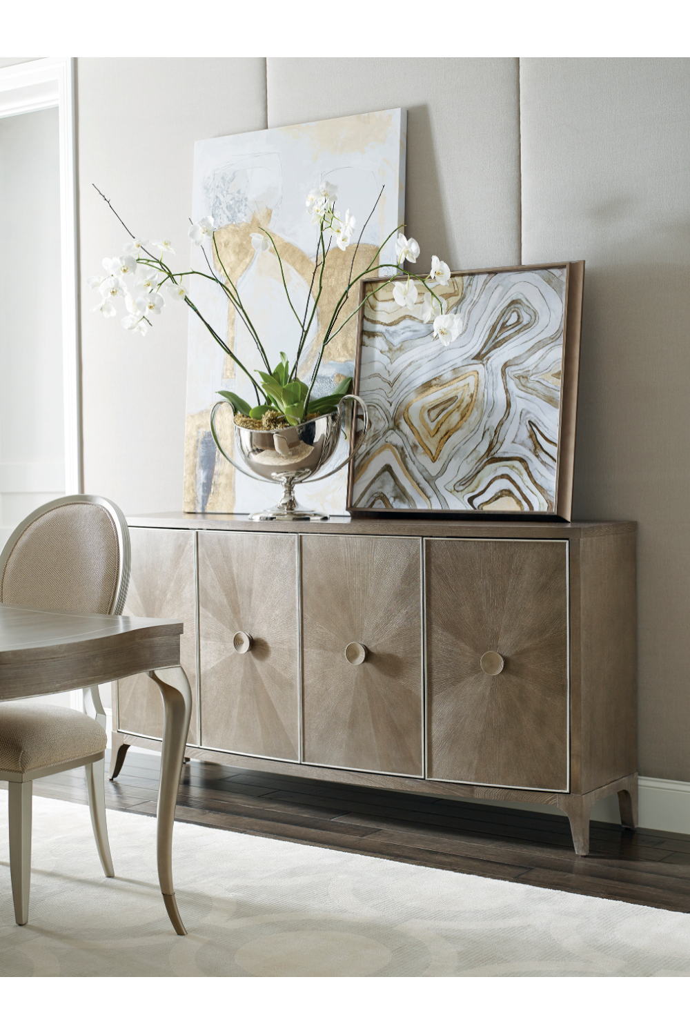 Starburst Patterned Ash Credenza | Caracole Avondale、mySite、neckold