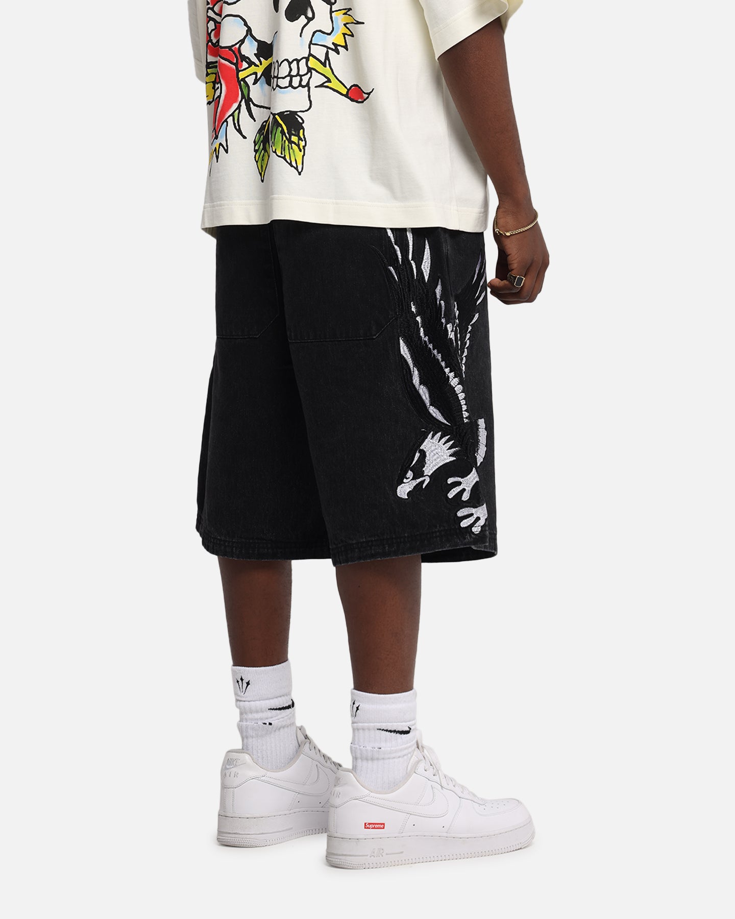 Ed Hardy Eagle Jorts Washed Black、mySite、zt4zffjzw