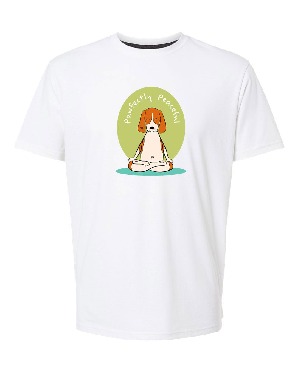 Paw-fectly Perfect Men's Recycled Yoga Dog T-Shirt、mySite、topwebapps