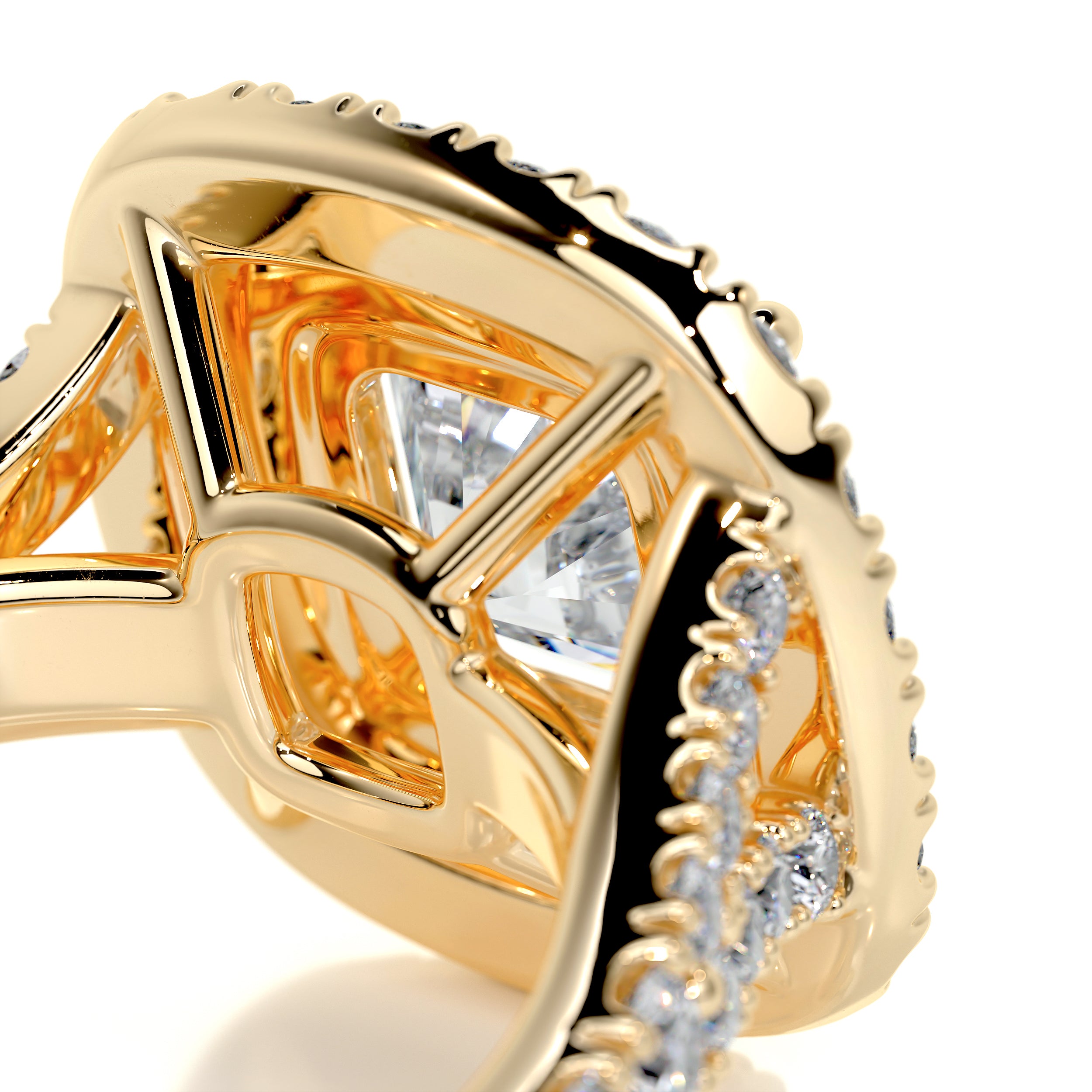 Tina Diamond Engagement Ring -18K Yellow Gold、mySite、hinf8tx79