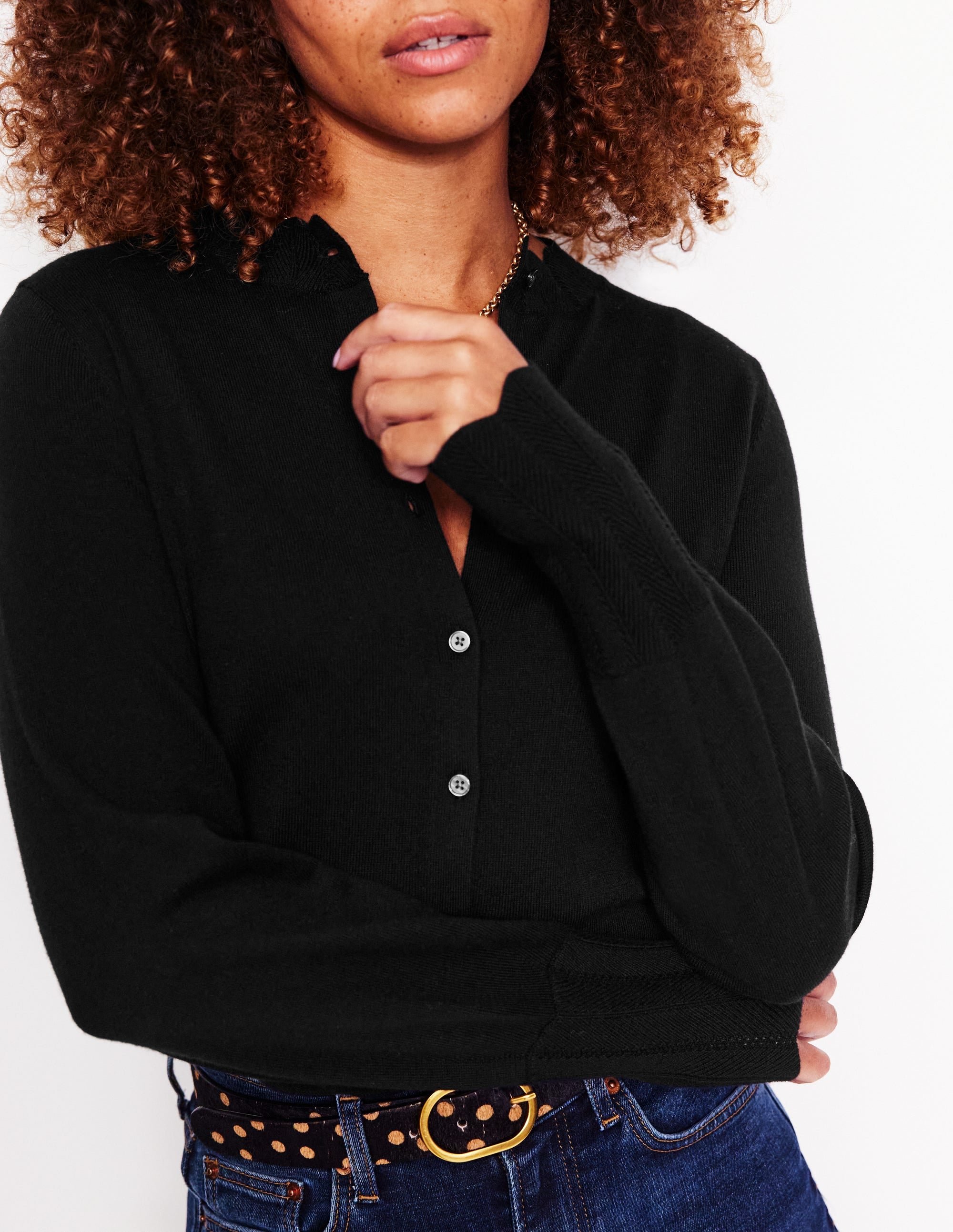  Imi Scalloped Cardigan-Black、mySite、ashleygrahame