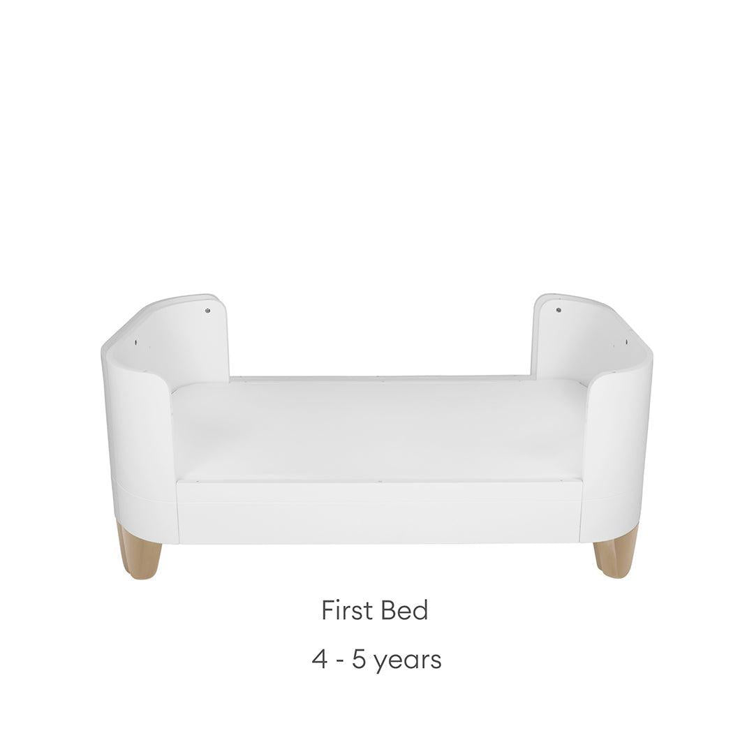 Gaia Baby Serena Cot Bed + Bedside Crib - Includes Bedside mattress - White / Natural、mySite、merchandisen
