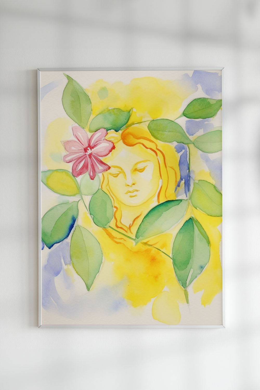 Lemon Veil Ethereal Woman Watercolor Art Print、mySite、gigharbornorthrealestate