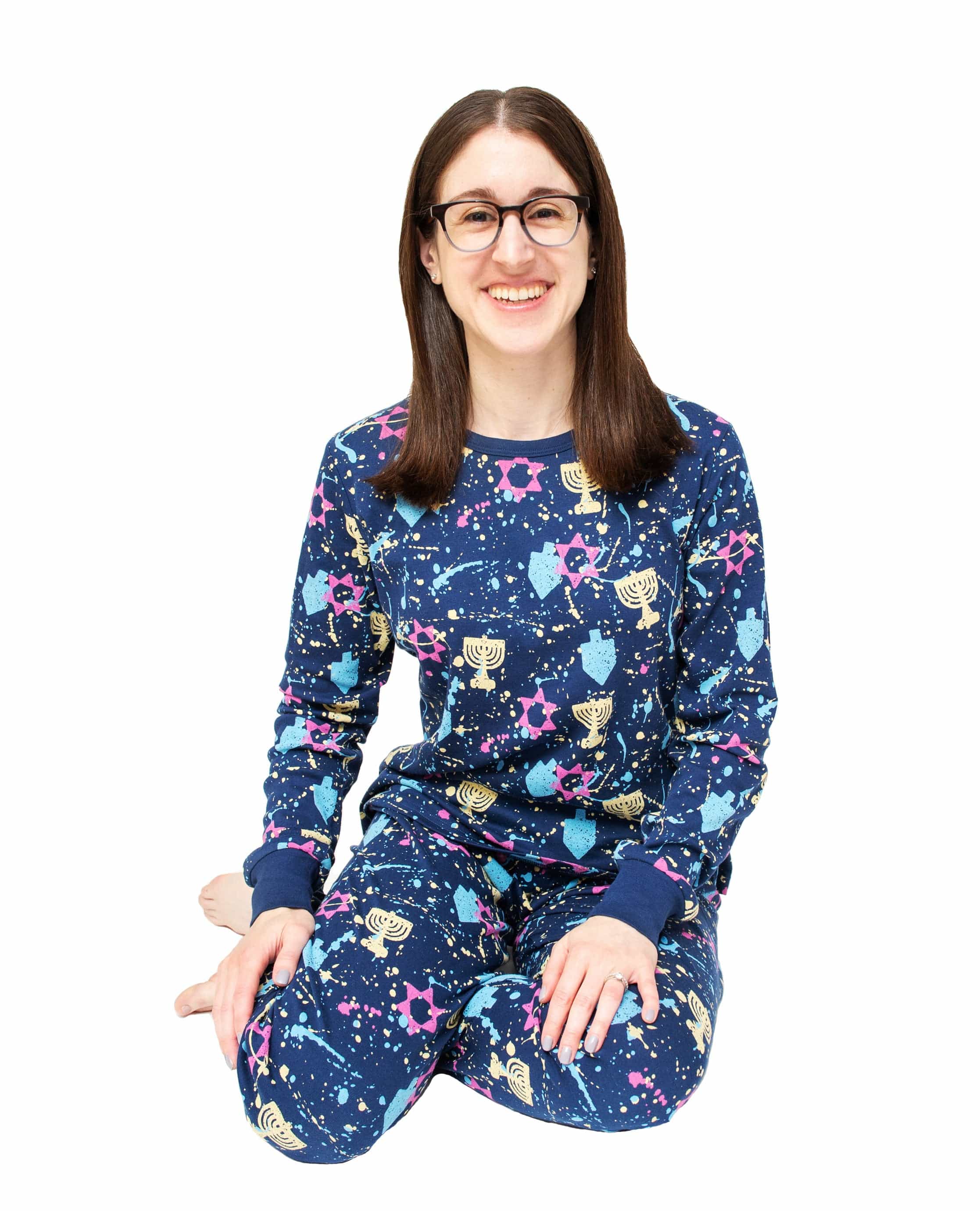 Hanukkah Splatter Paint Pajamas, Adults Unisex Sizes S - XL、mySite、topwebapps