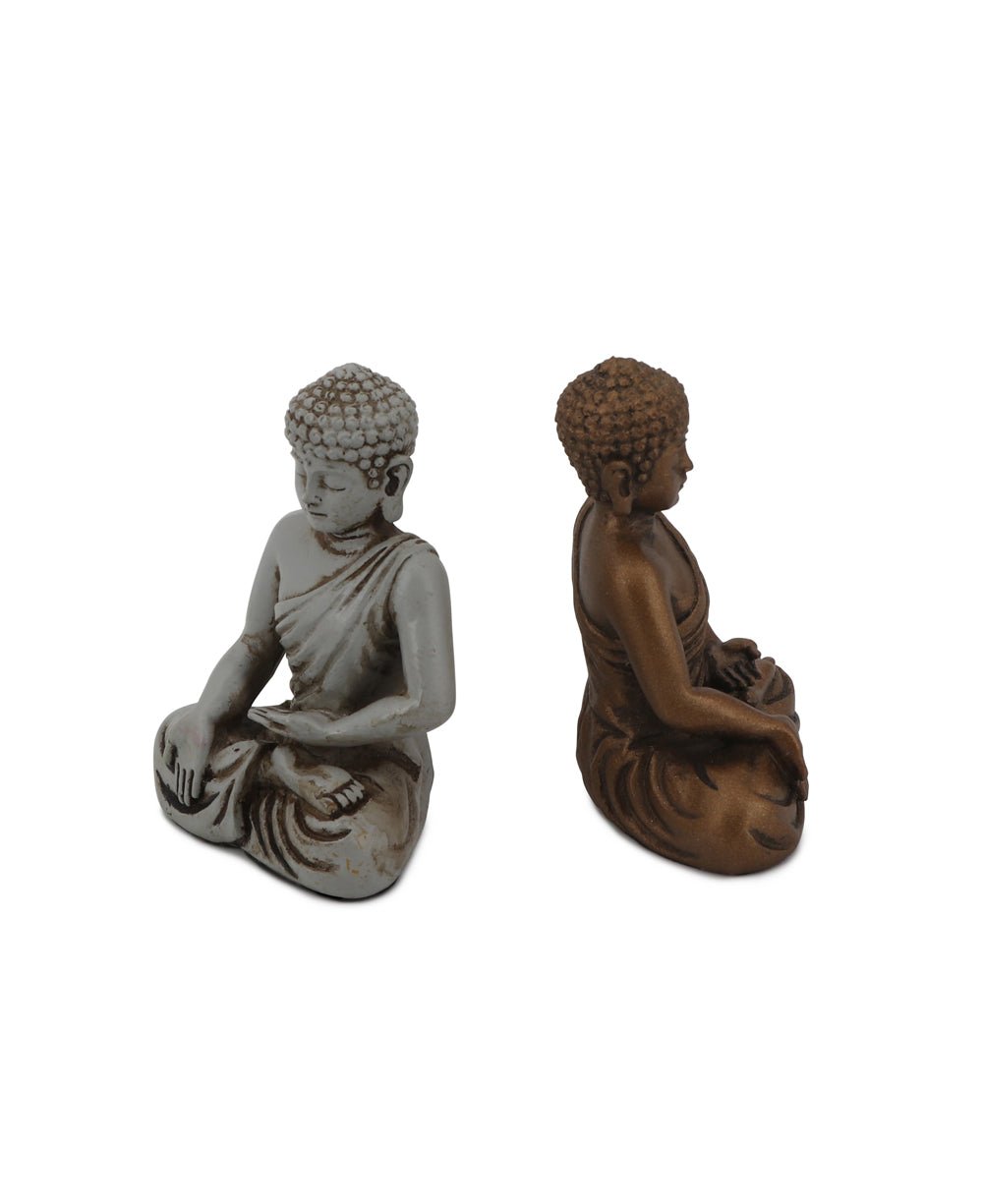Set of Two Miniature Meditating Buddha Statues、mySite、topwebapps