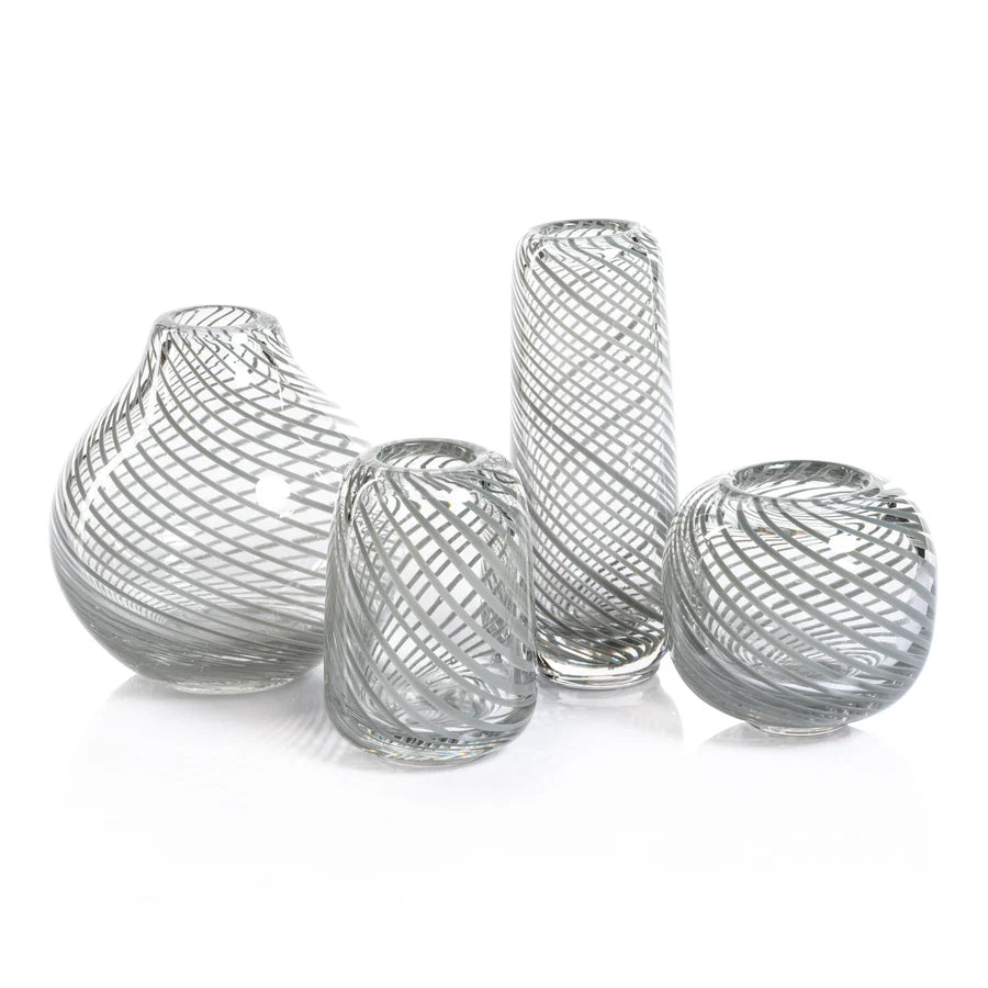  Claire Clear Bud Vase with Sea Green Swirl、mySite、elrpsem3k