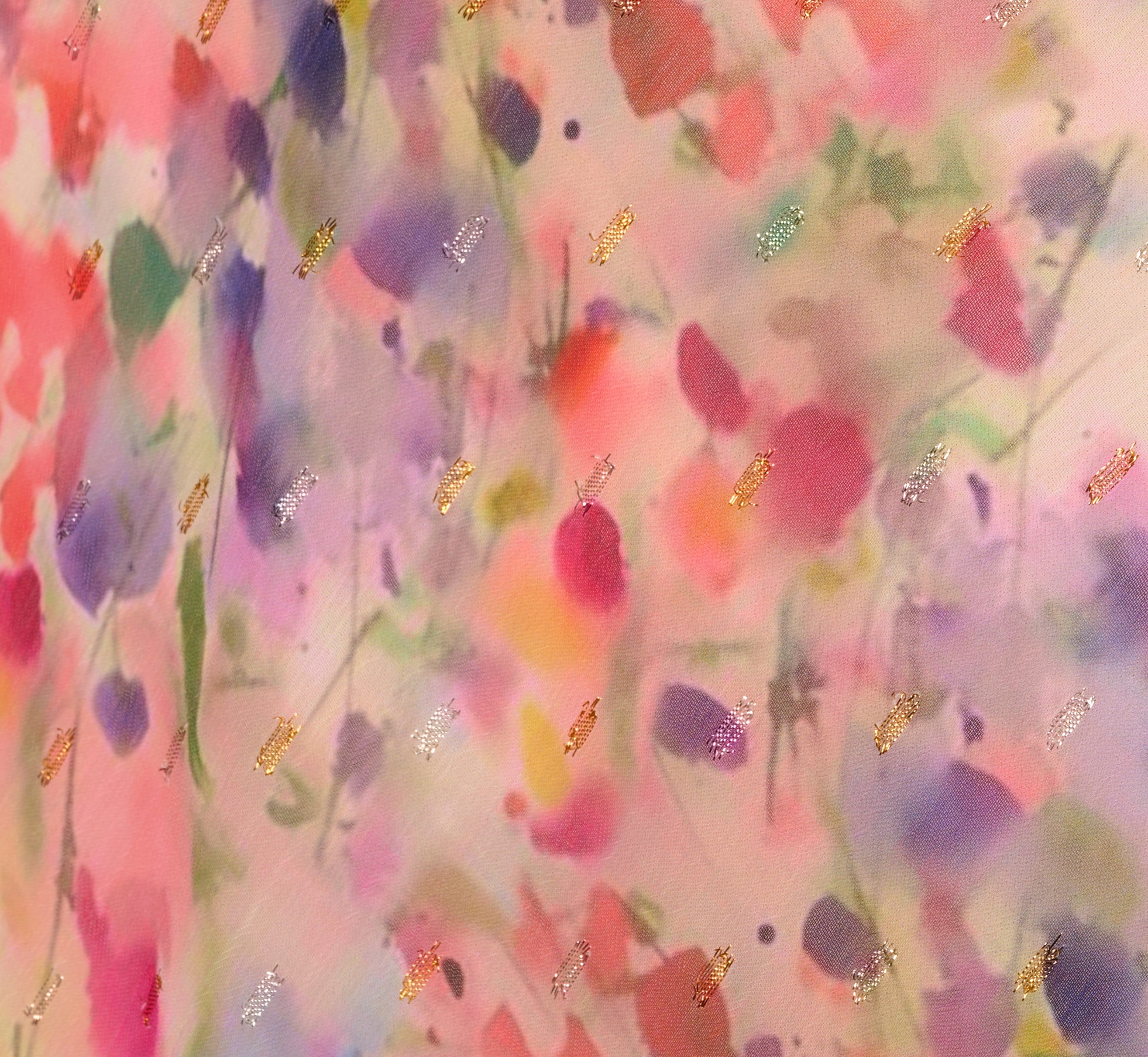 Floral Chiffon Halter Midi Dress With Blouson Bodice In Red Multi、mySite、solidvoid