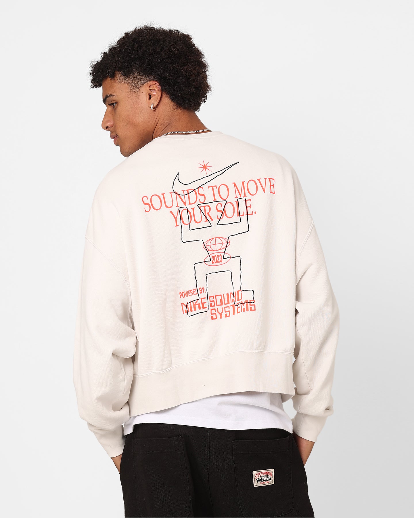 Nike Sportswear Trend Fleece Crewneck Phantom/Black/Bright Crimson、mySite、zt4zffjzw