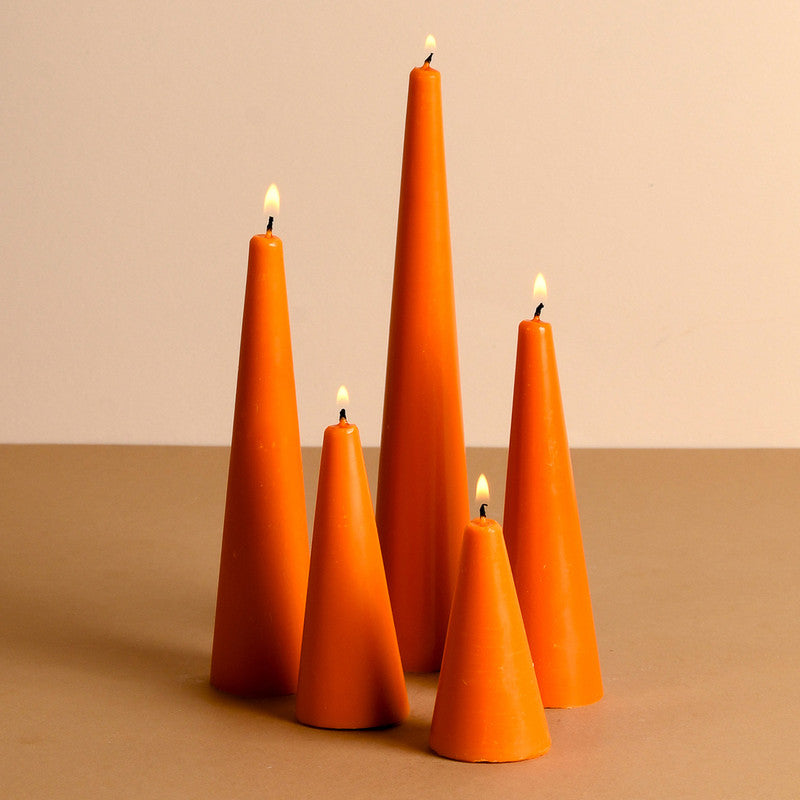 Soy Wax Scented Candle | Vanilla & Bergamot | Sunset Orange | Set of 5、mySite、camillekostekn