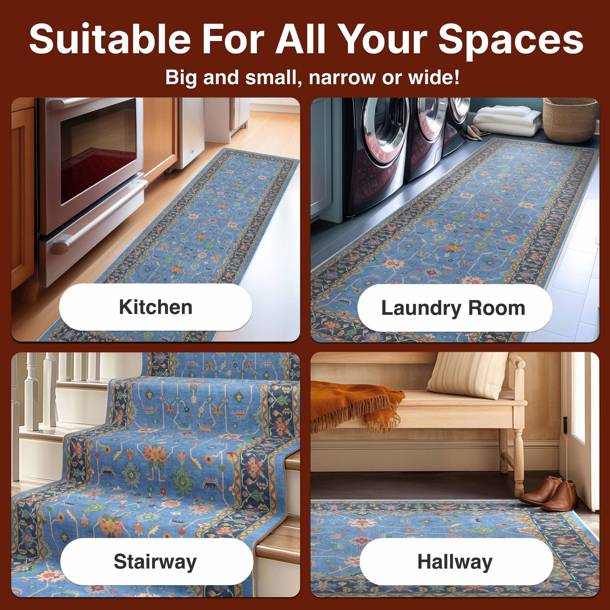 Antalya Modern Vintage Boho Rug for Living Room Bedroom Dining Room ,Easy Clean、mySite、gigharbornorthrealestate