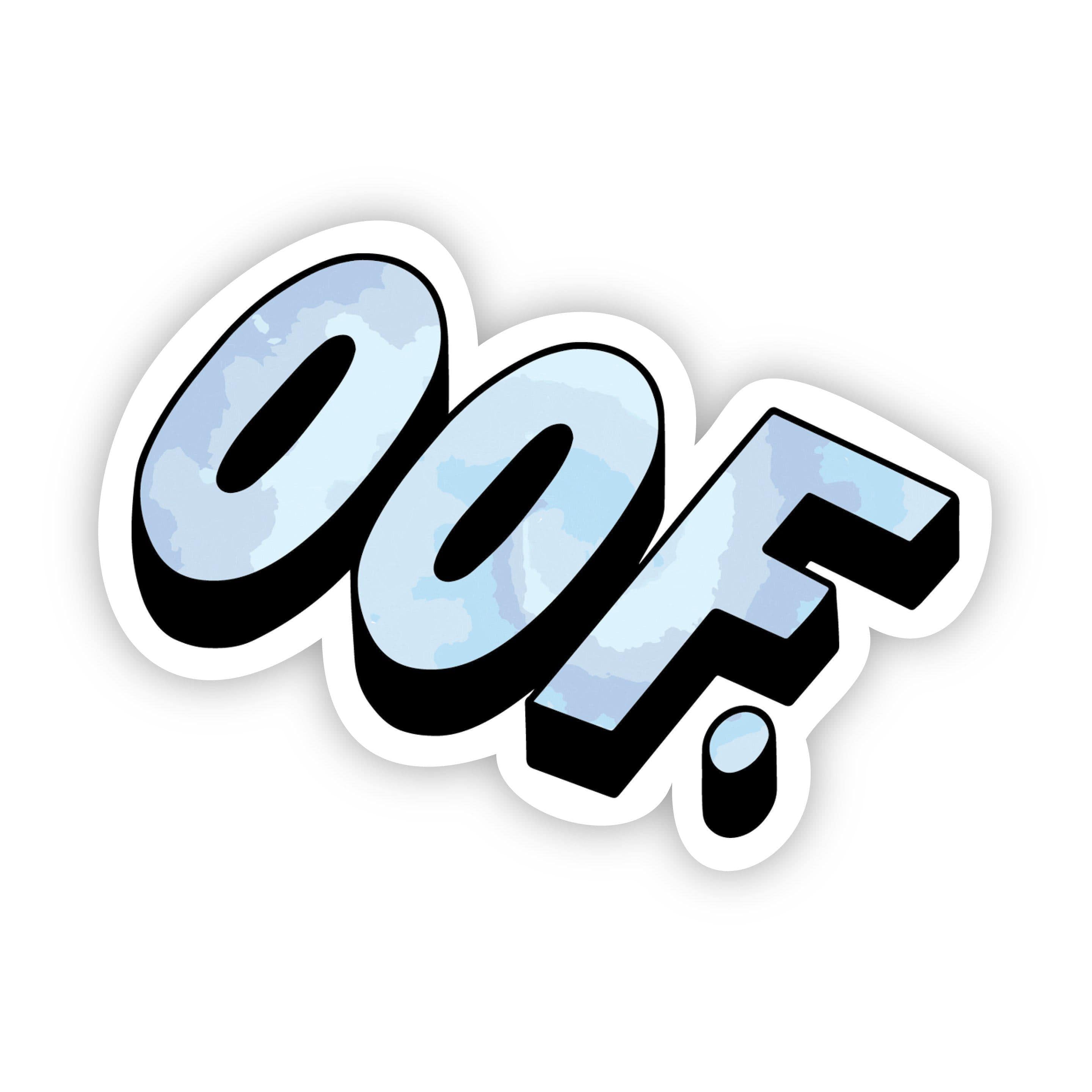  Oof Blue Aesthetic Sticker、mySite、elrpsem3k