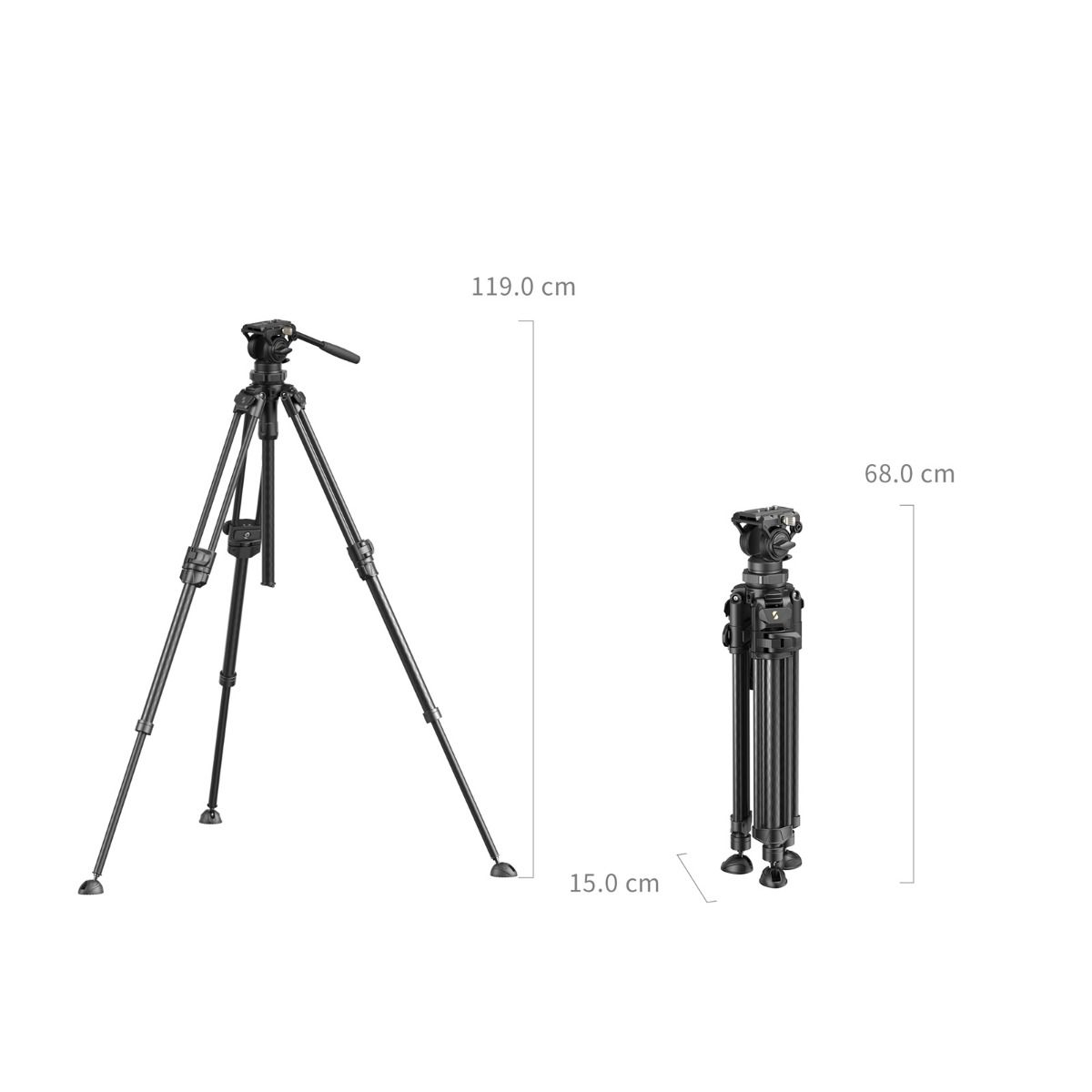 SmallRig Lightweight Video Carbon Fiber Tripod Kit AD-50 Pro 4420、mySite、camillekostekn